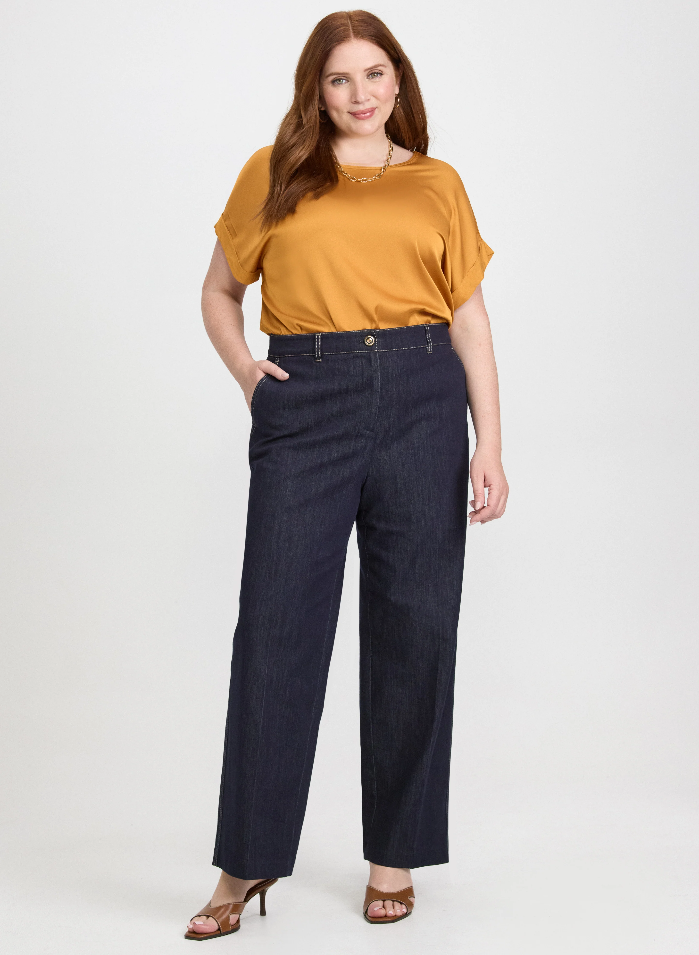 Satin Scoop Neck Top - Image 3