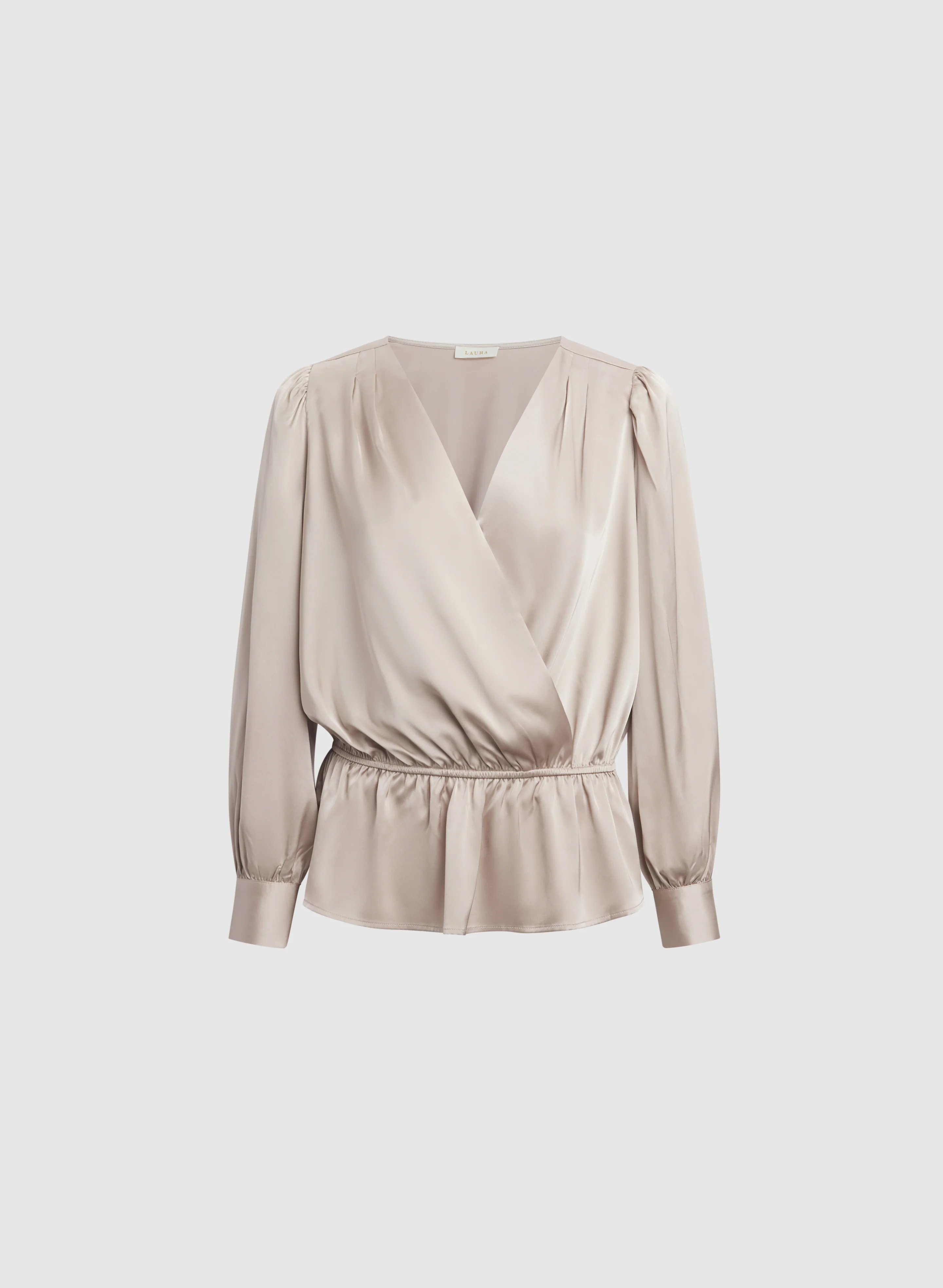 Satin Wrap-Style Blouse - Image 6