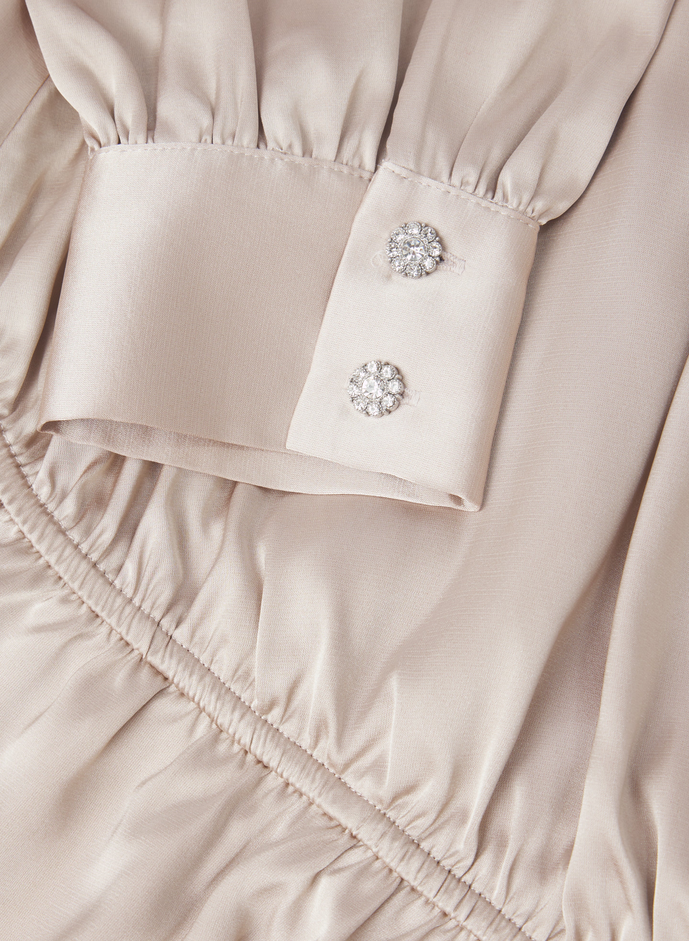 Satin Wrap-Style Blouse - Image 7