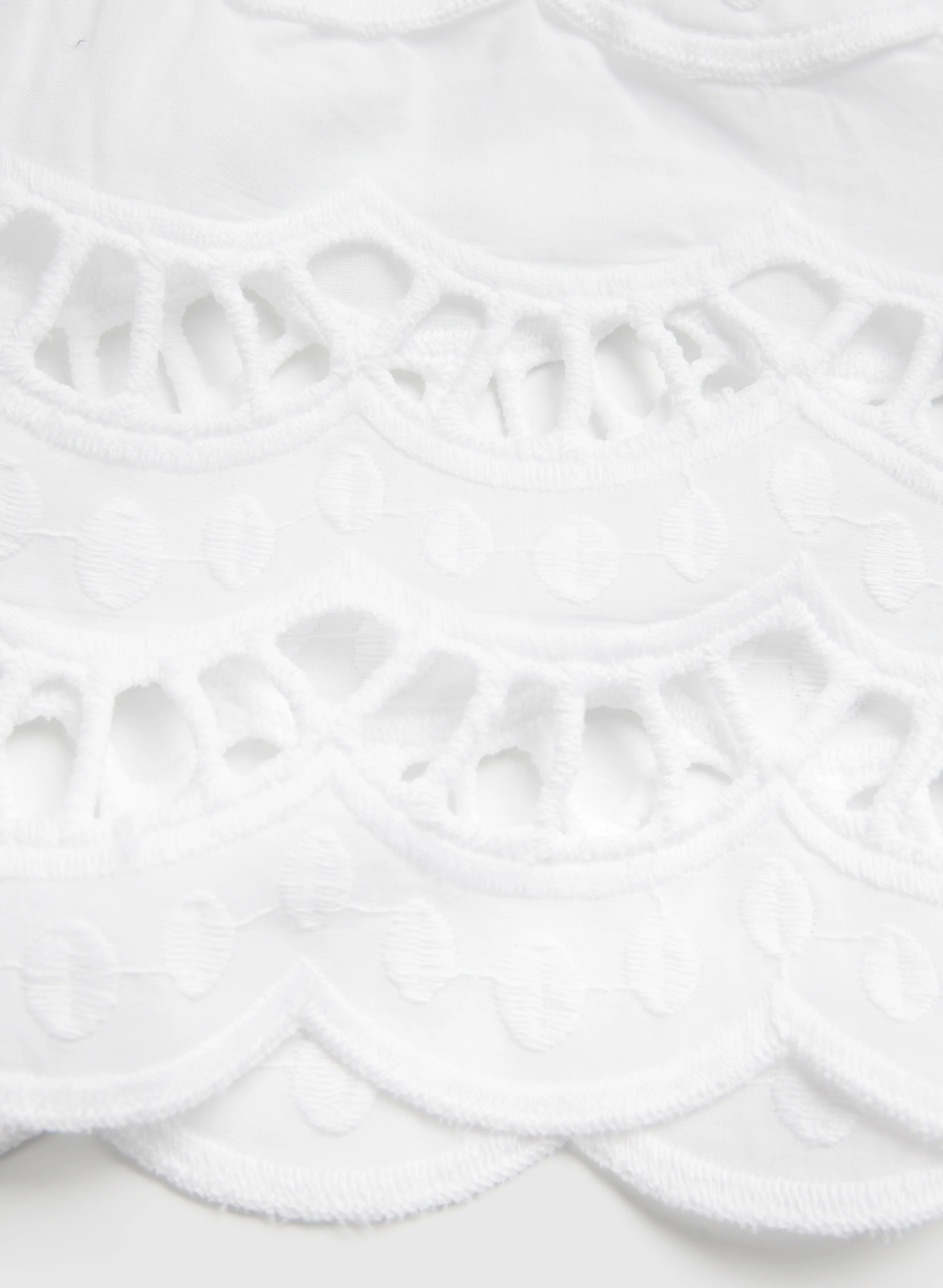 Scalloped Cotton-Blend T-Shirt - Image 7