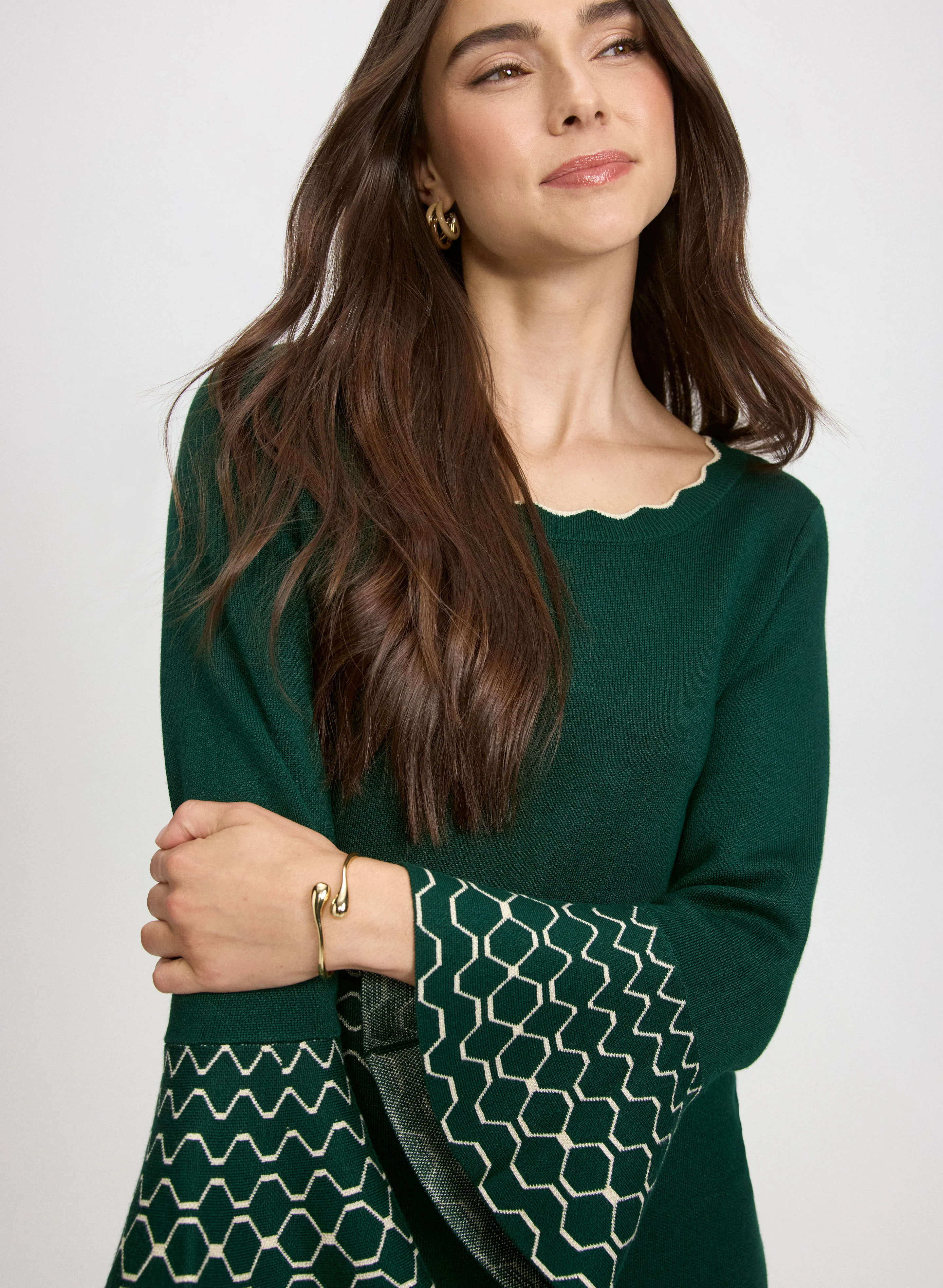 Scalloped Detail Dress - Image 5