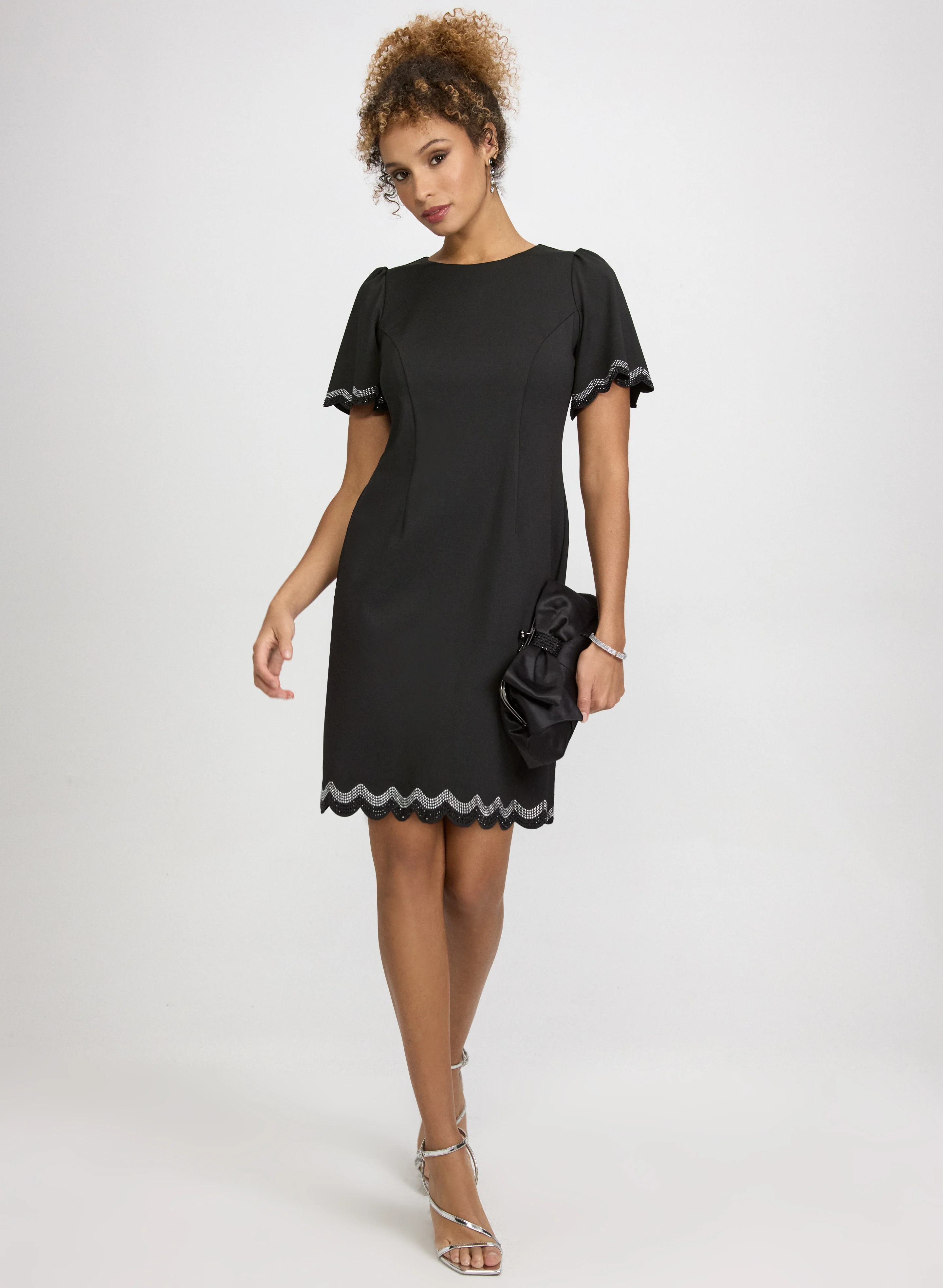 Scalloped Trim Dress