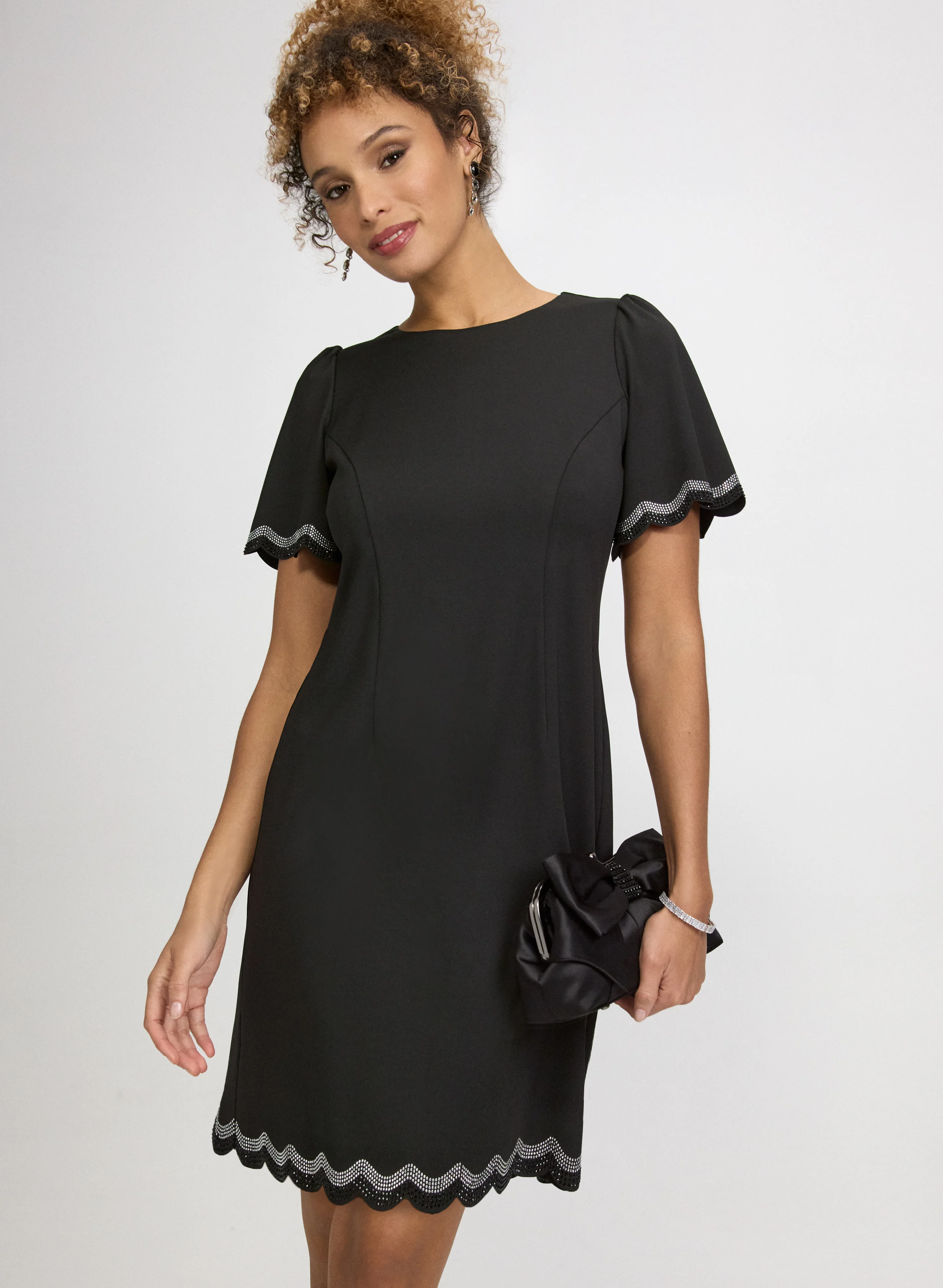 Scalloped Trim Dress - Image 4