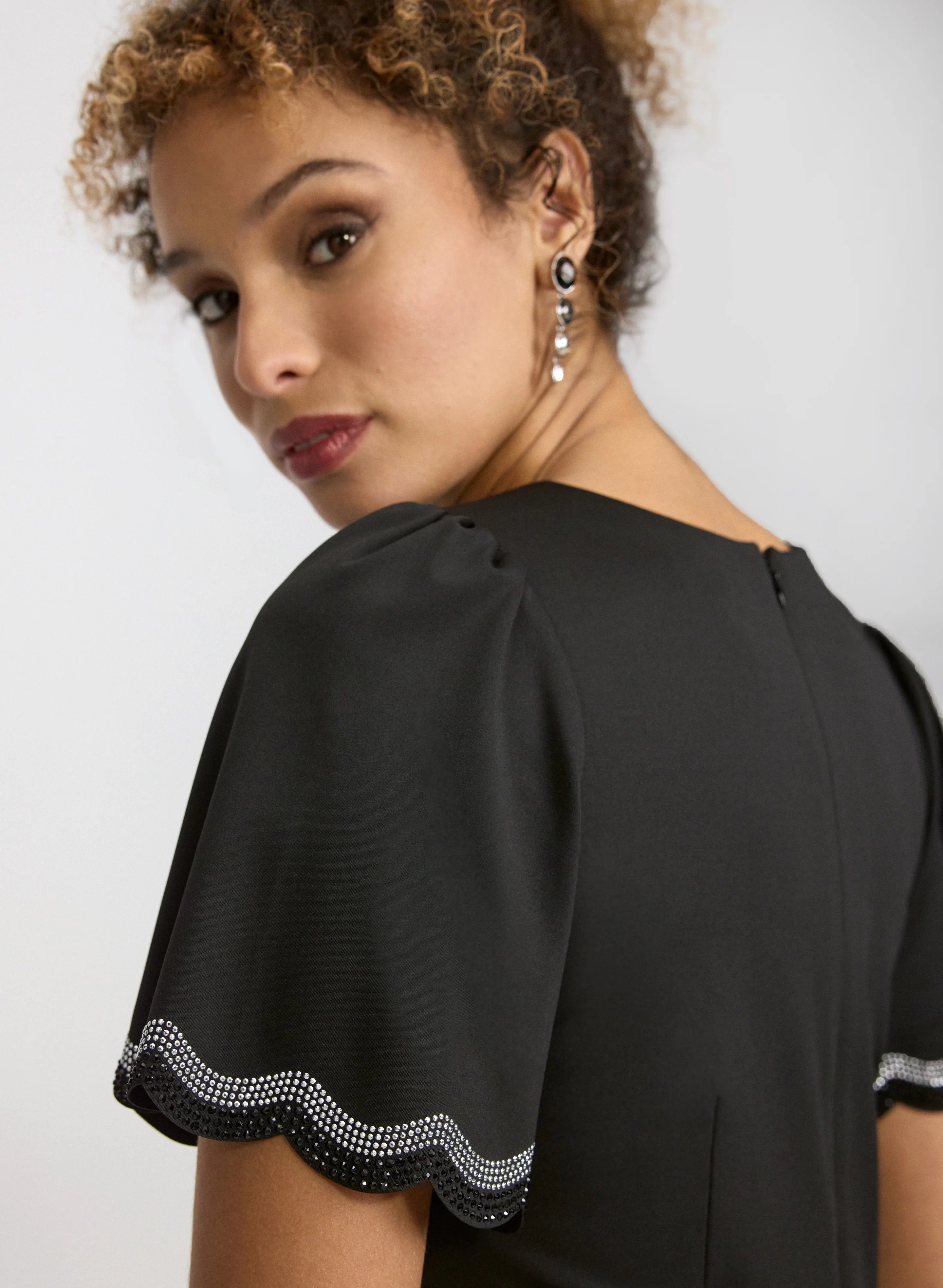 Scalloped Trim Dress - Image 5