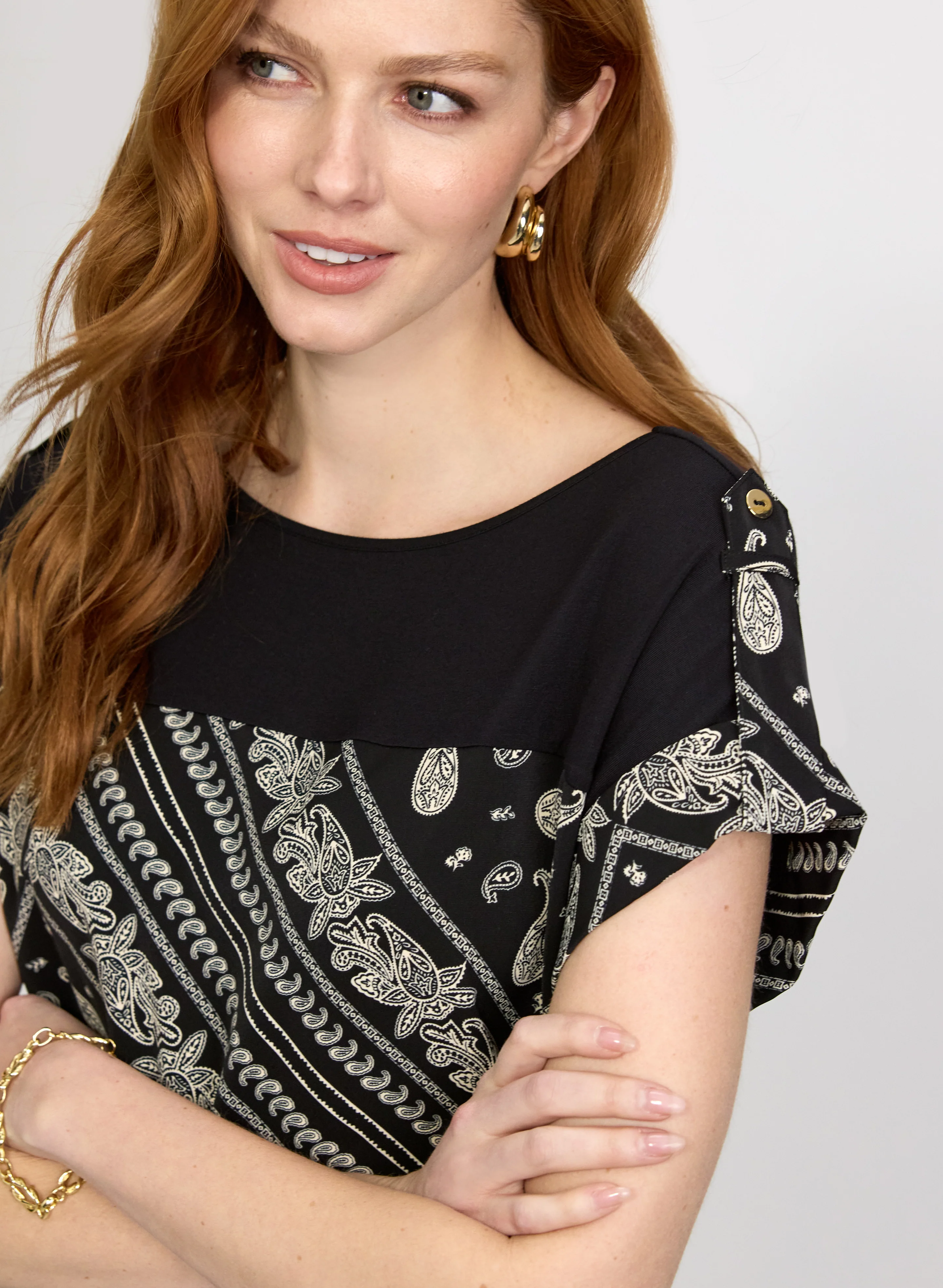 Scarf Print Top - Image 2