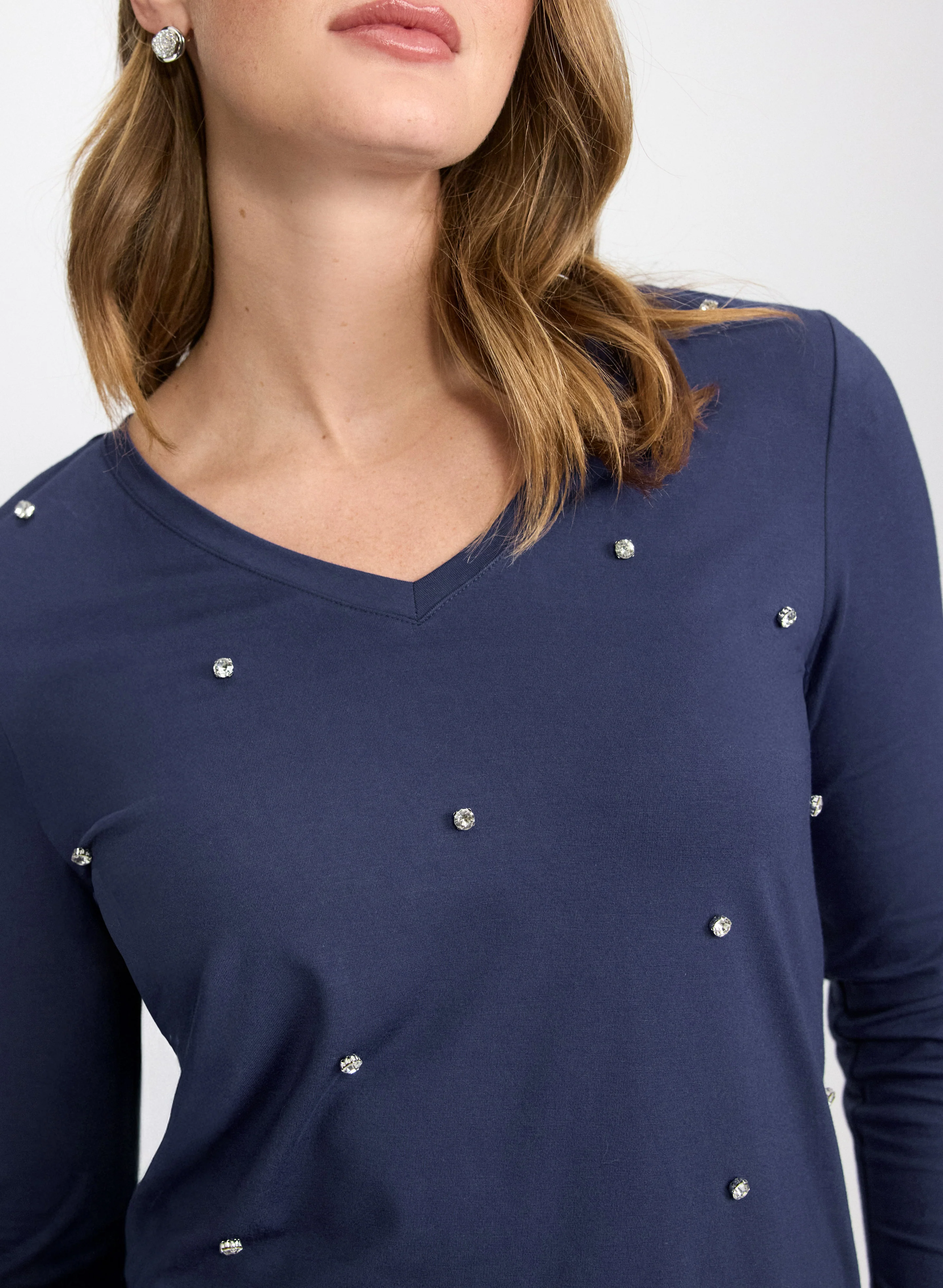 Scattered Rhinestone Embellished Top - Image 2