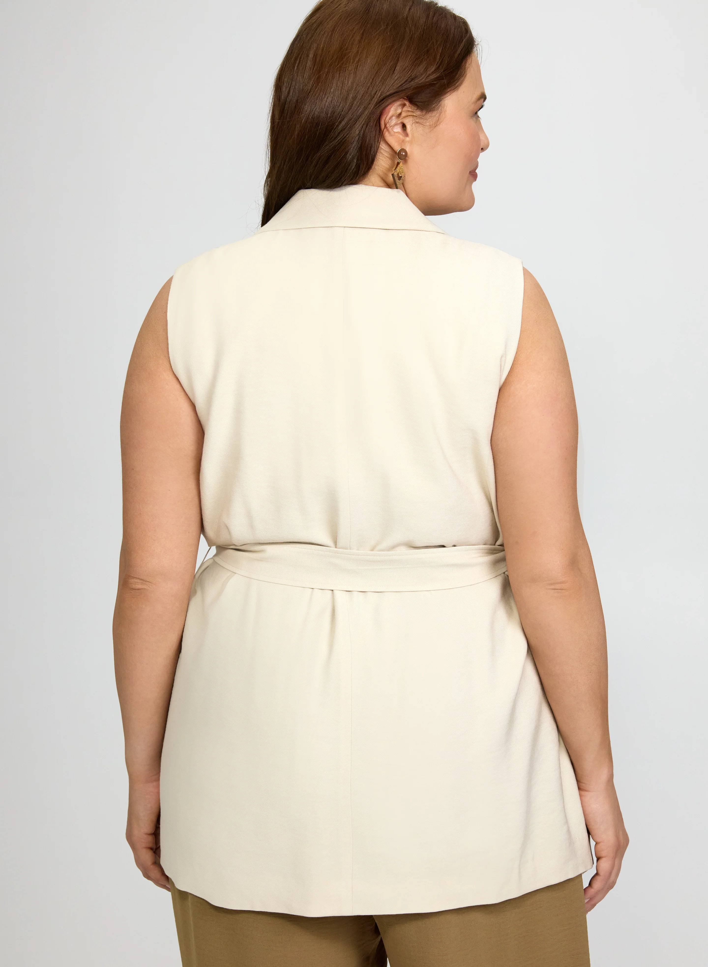 Self-Tie Belted Vest - Image 4