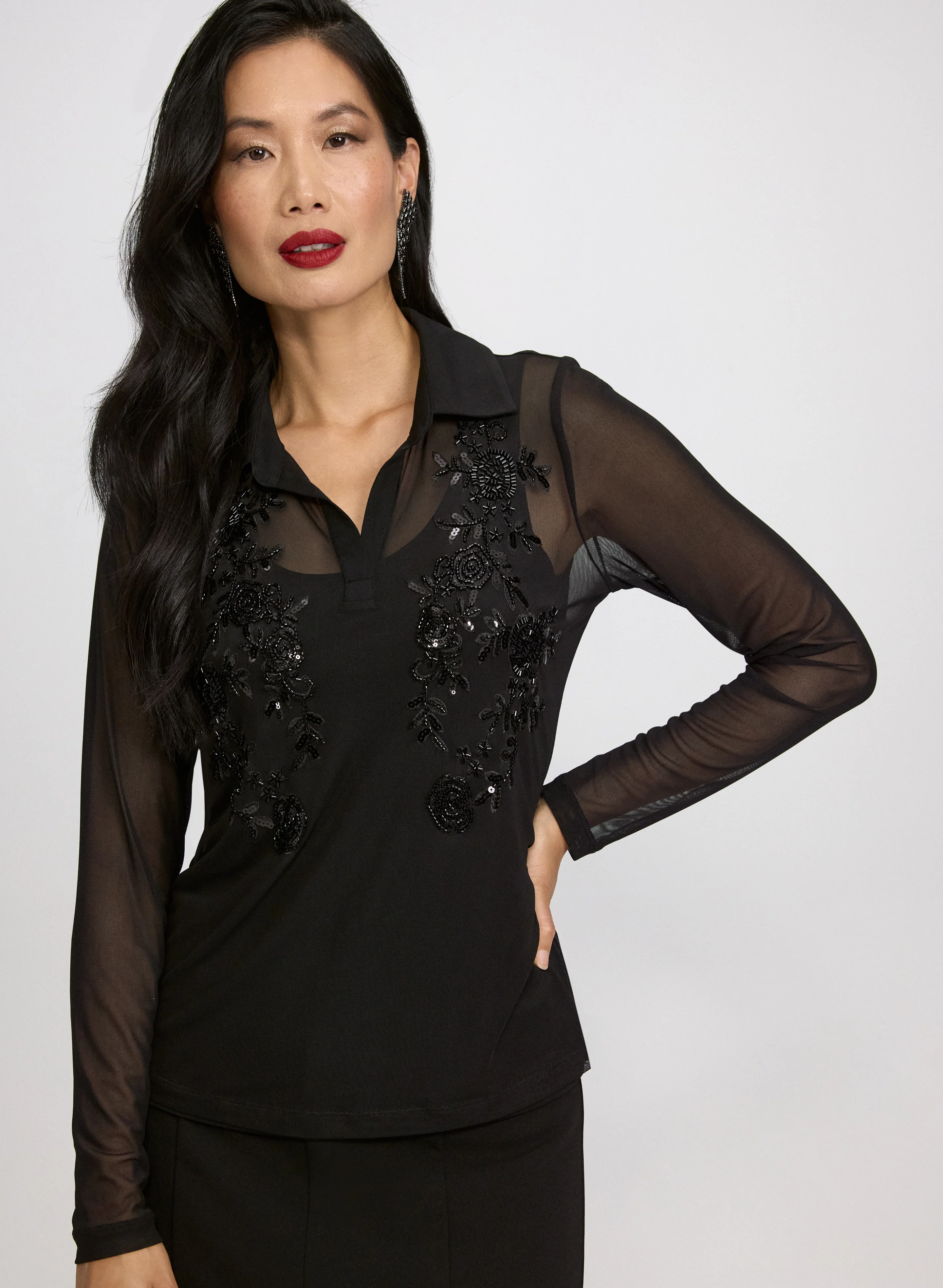 Sequin Embroidered Top - Image 5