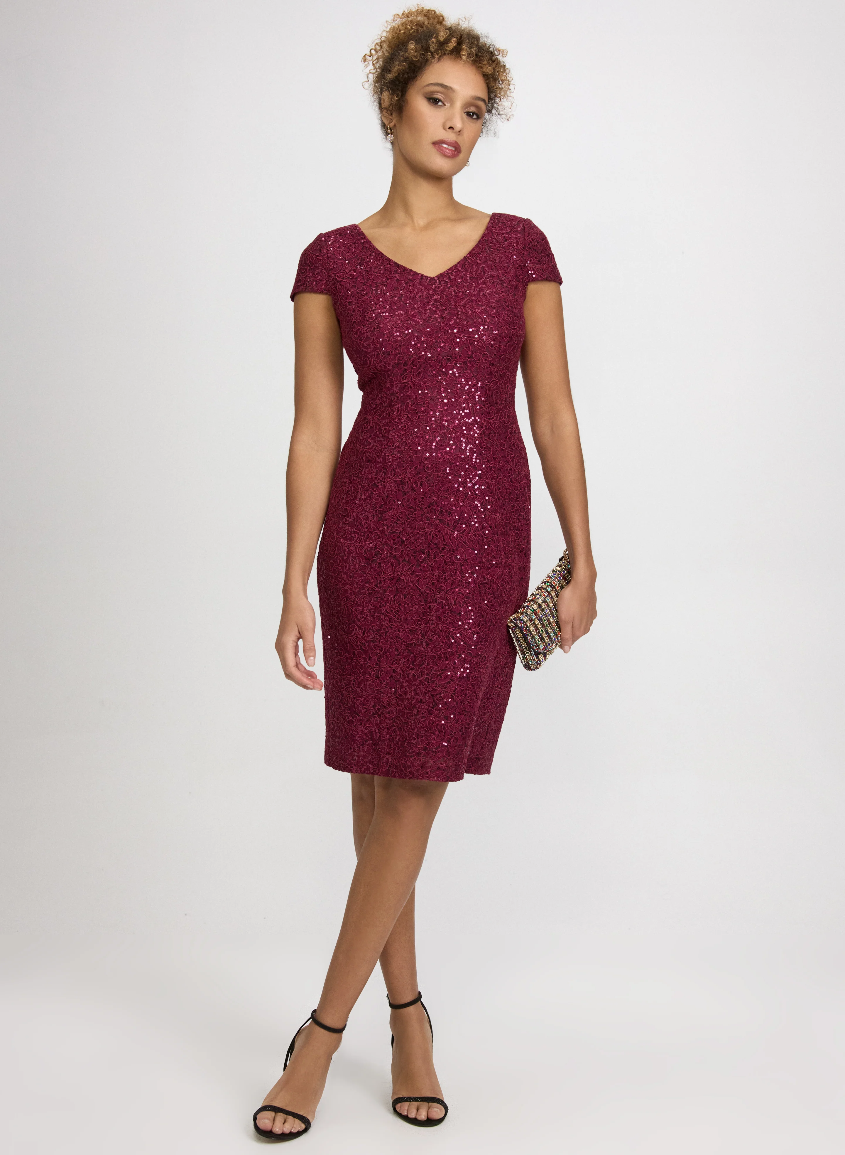 Sequin Fitted Dress - Image 7