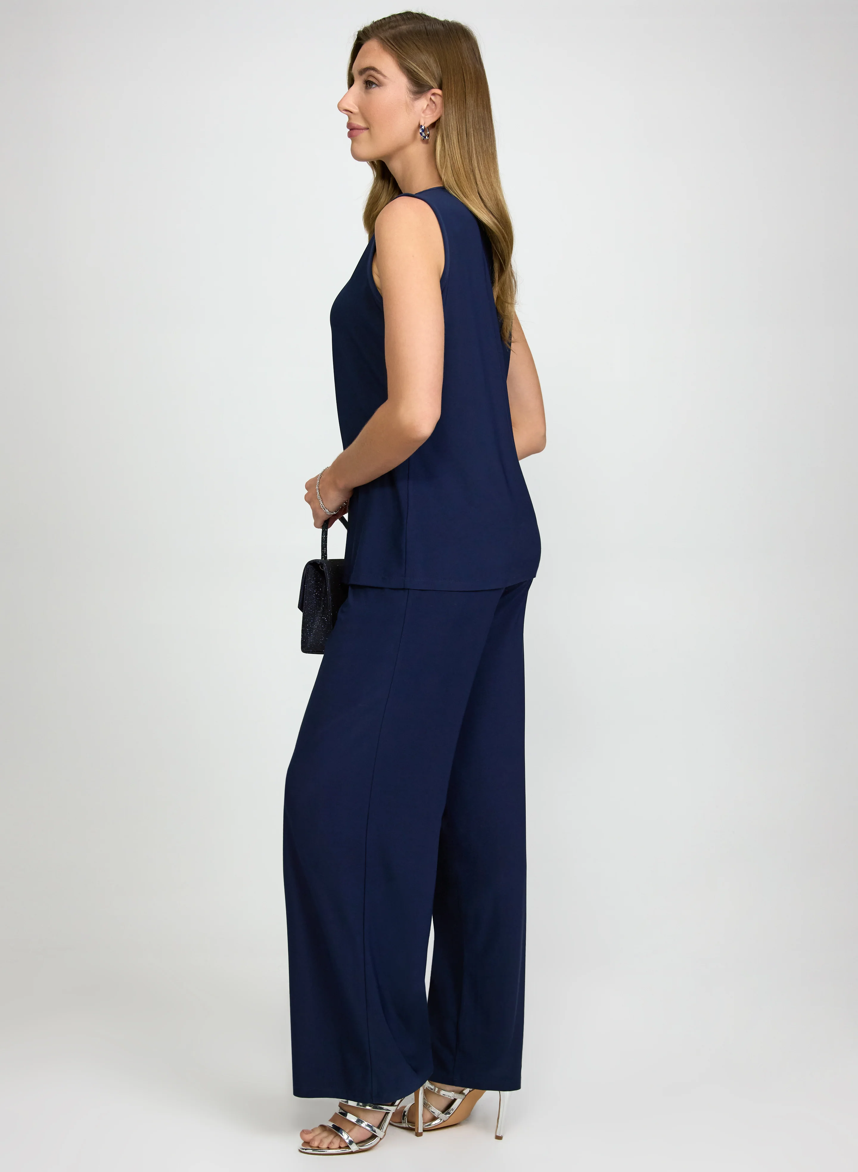 Sequin Jacket & Jersey Cami & Pant Set - Image 2