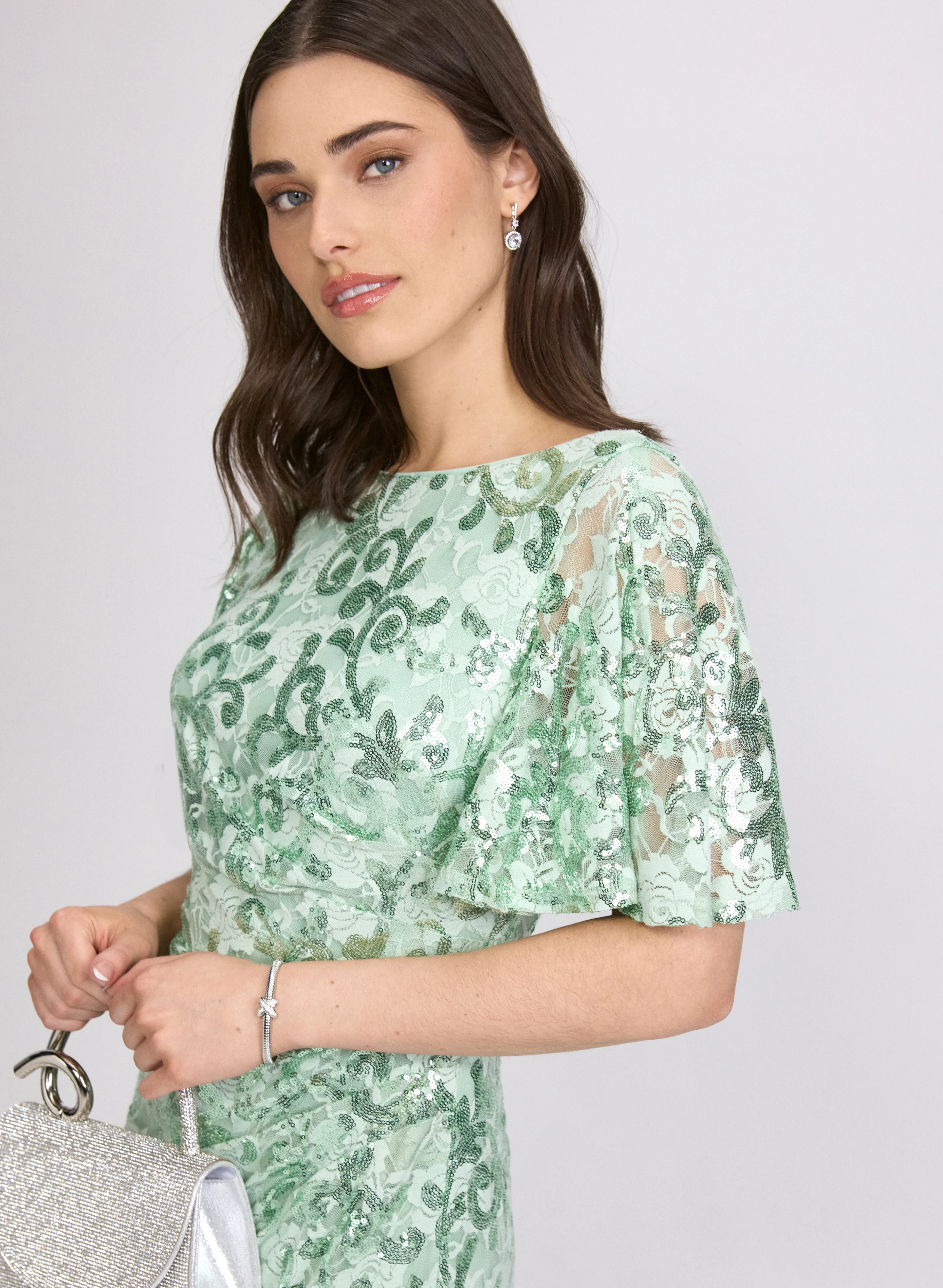 Sequin & Lace Dress - Image 3