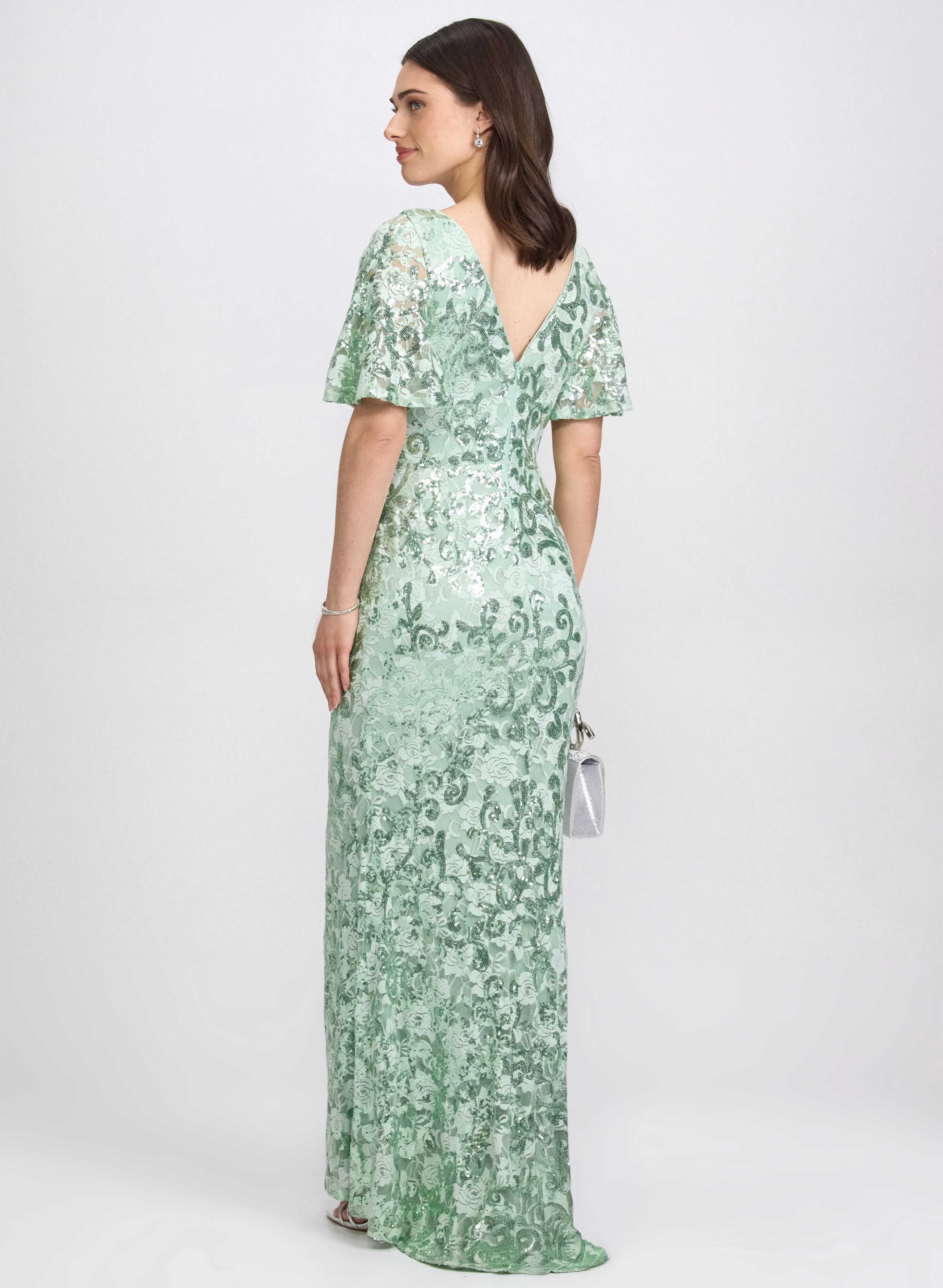 Sequin & Lace Dress - Image 4