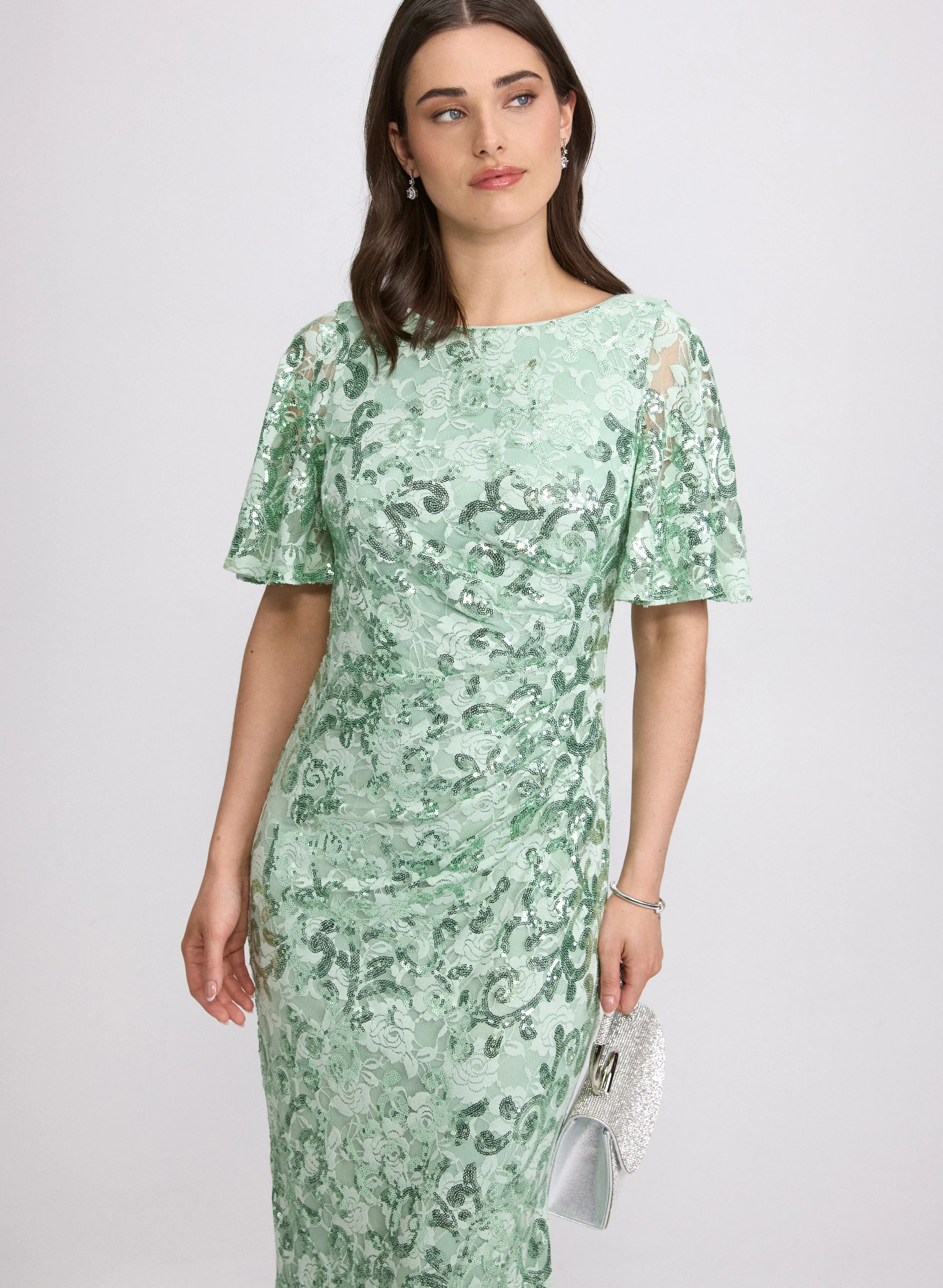 Sequin & Lace Dress - Image 5