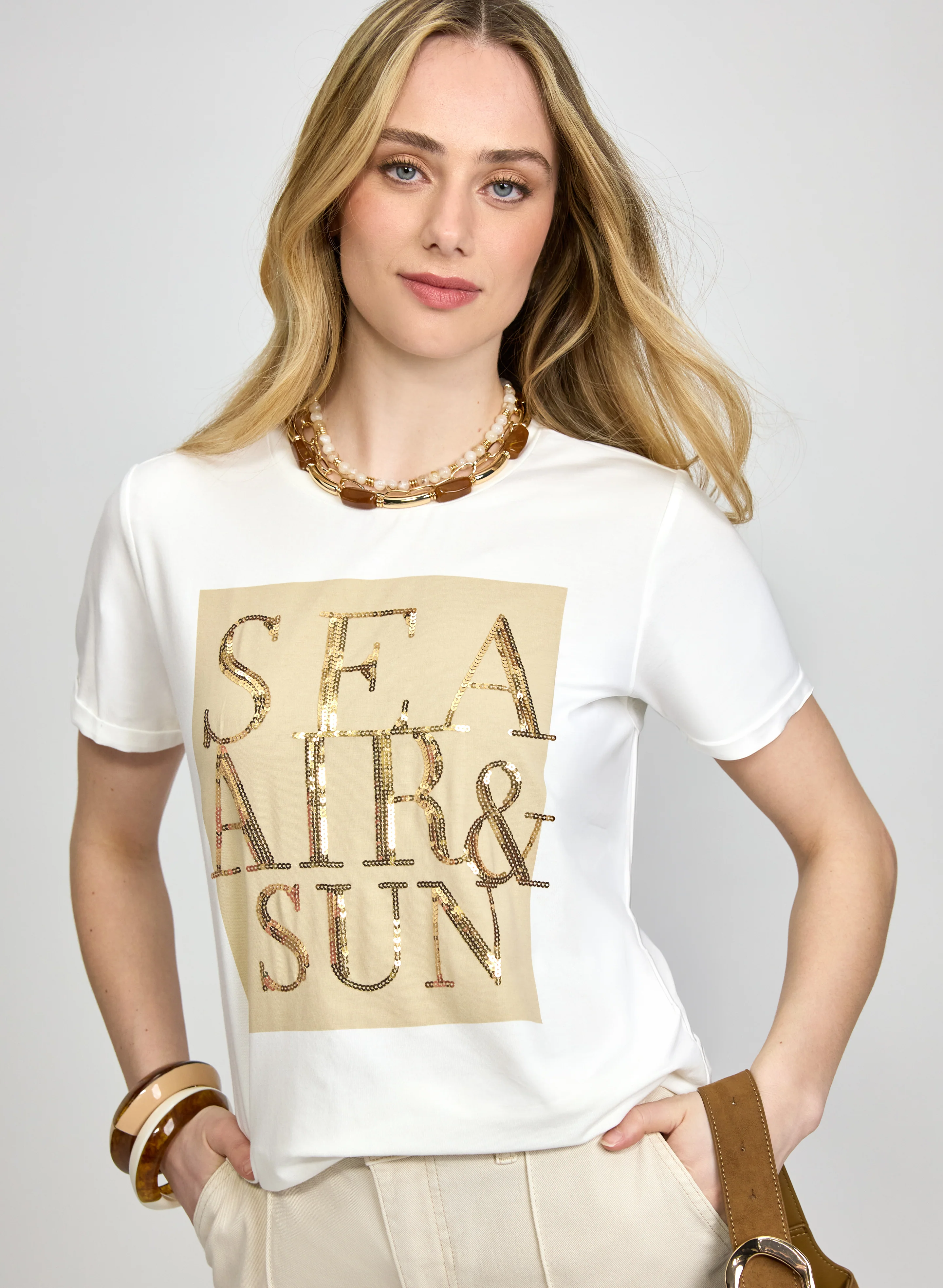 Sequin Logo T-Shirt