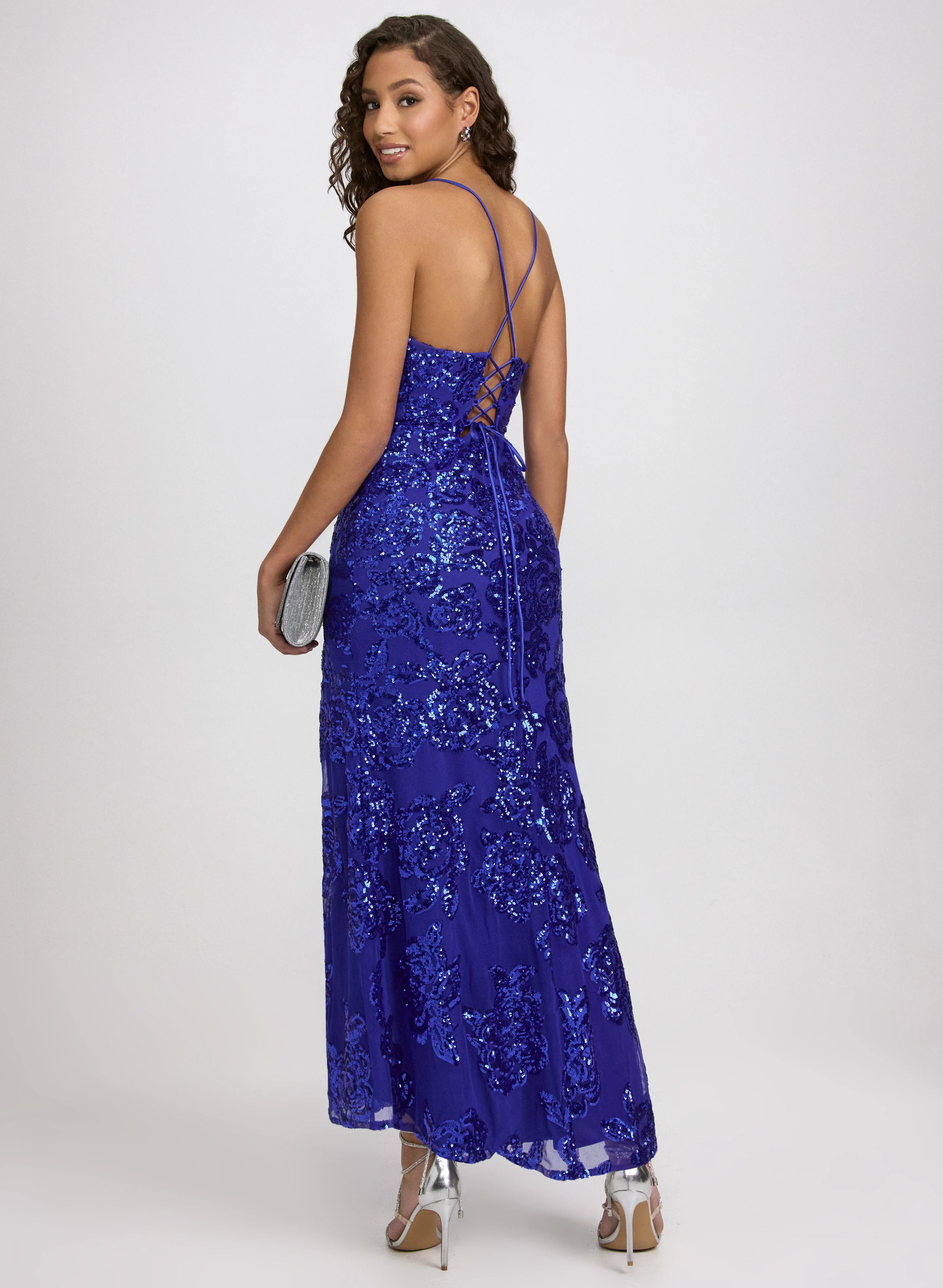 Sequin Mesh Dress - Image 2