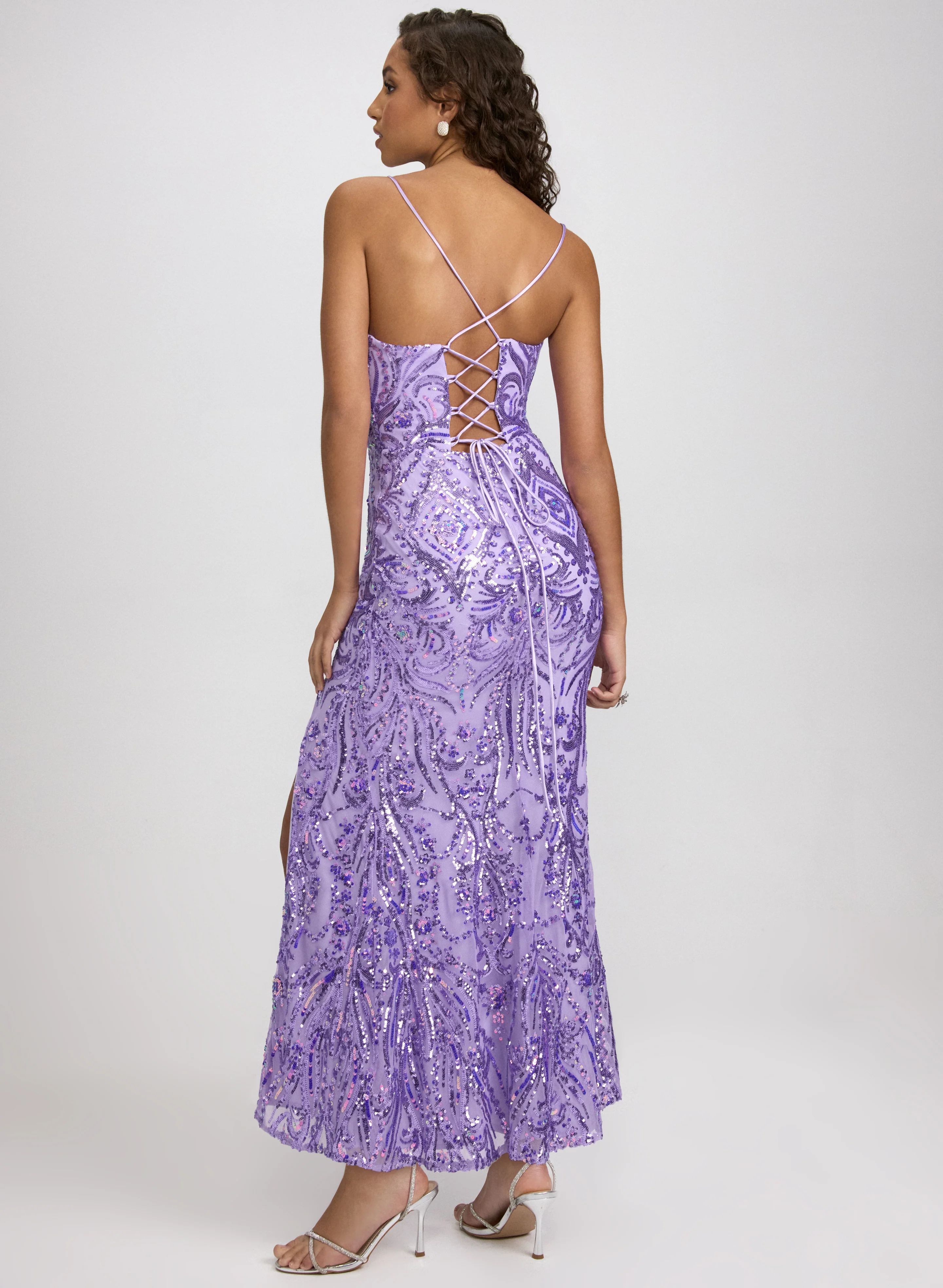Sequin Mesh Dress - Image 4