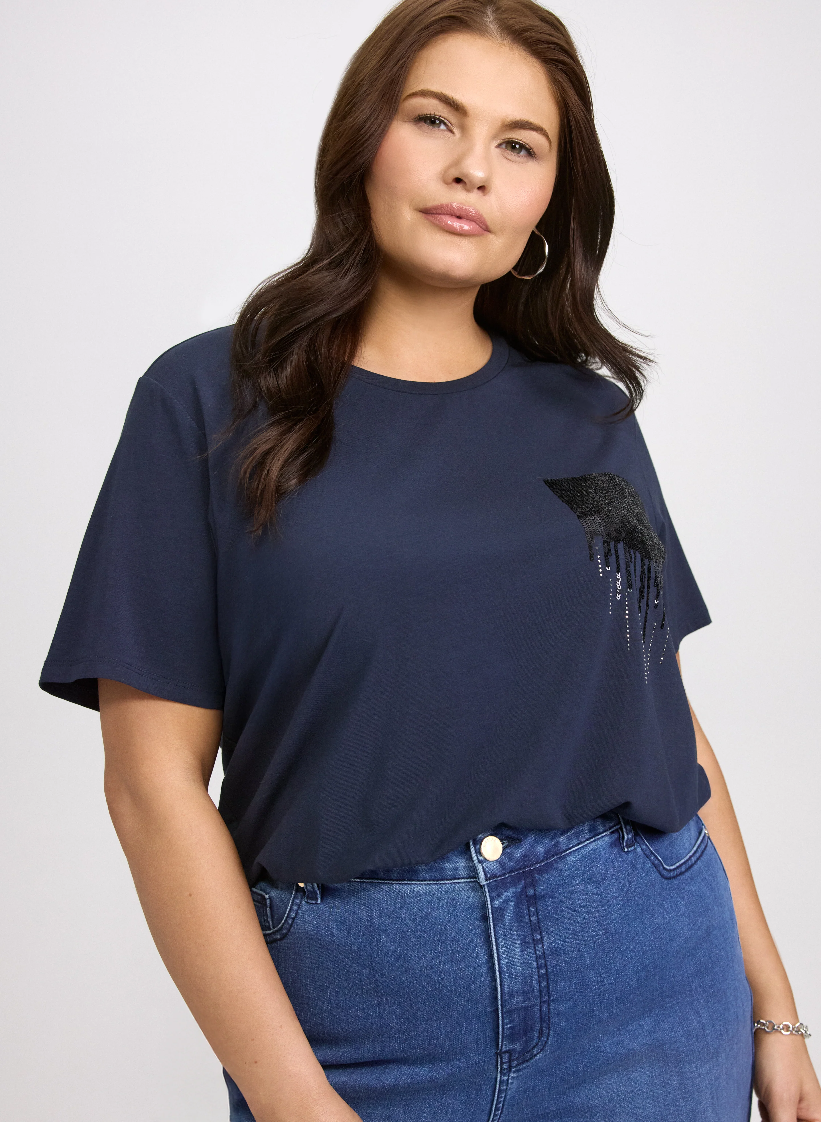 Sequin Pocket T-Shirt