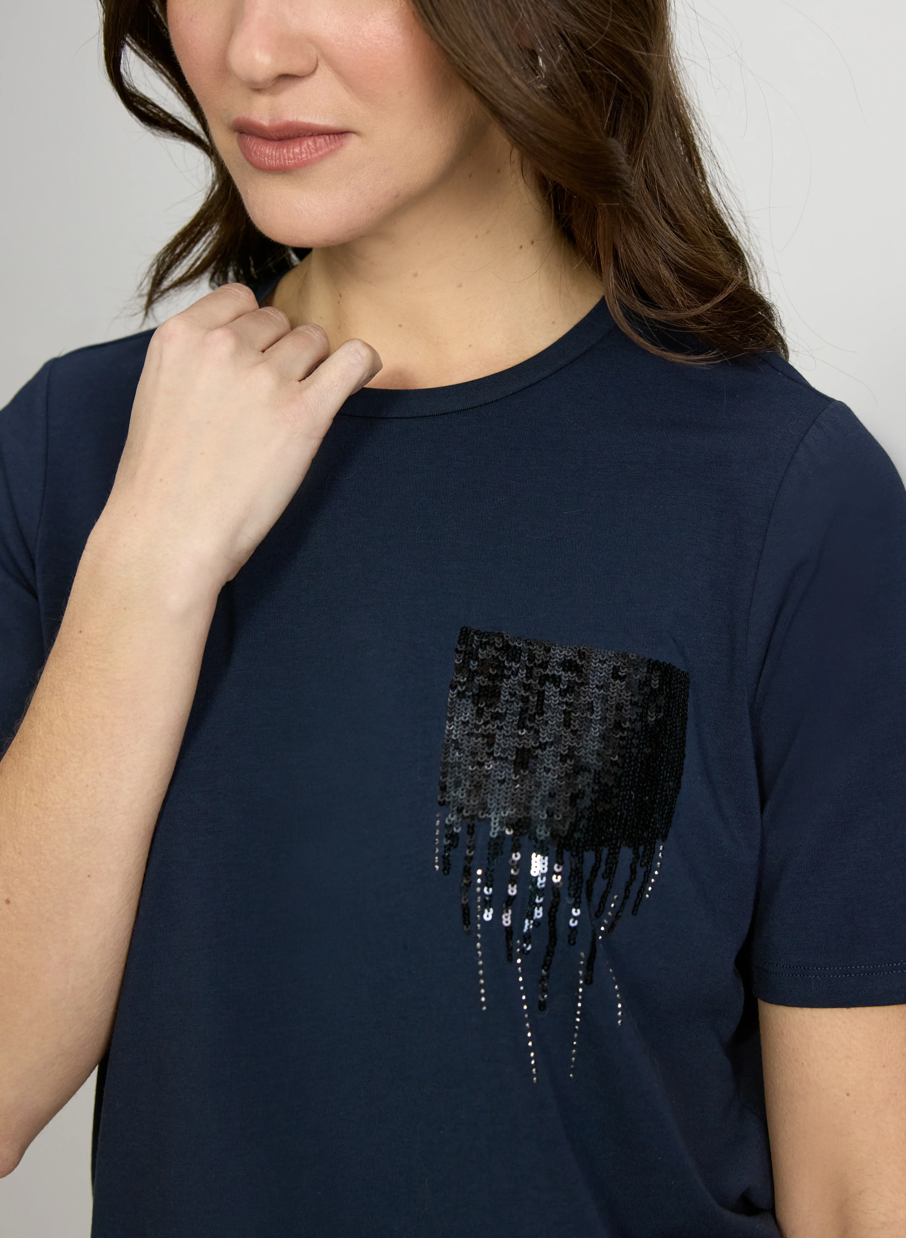 Sequin Pocket T-Shirt - Image 2