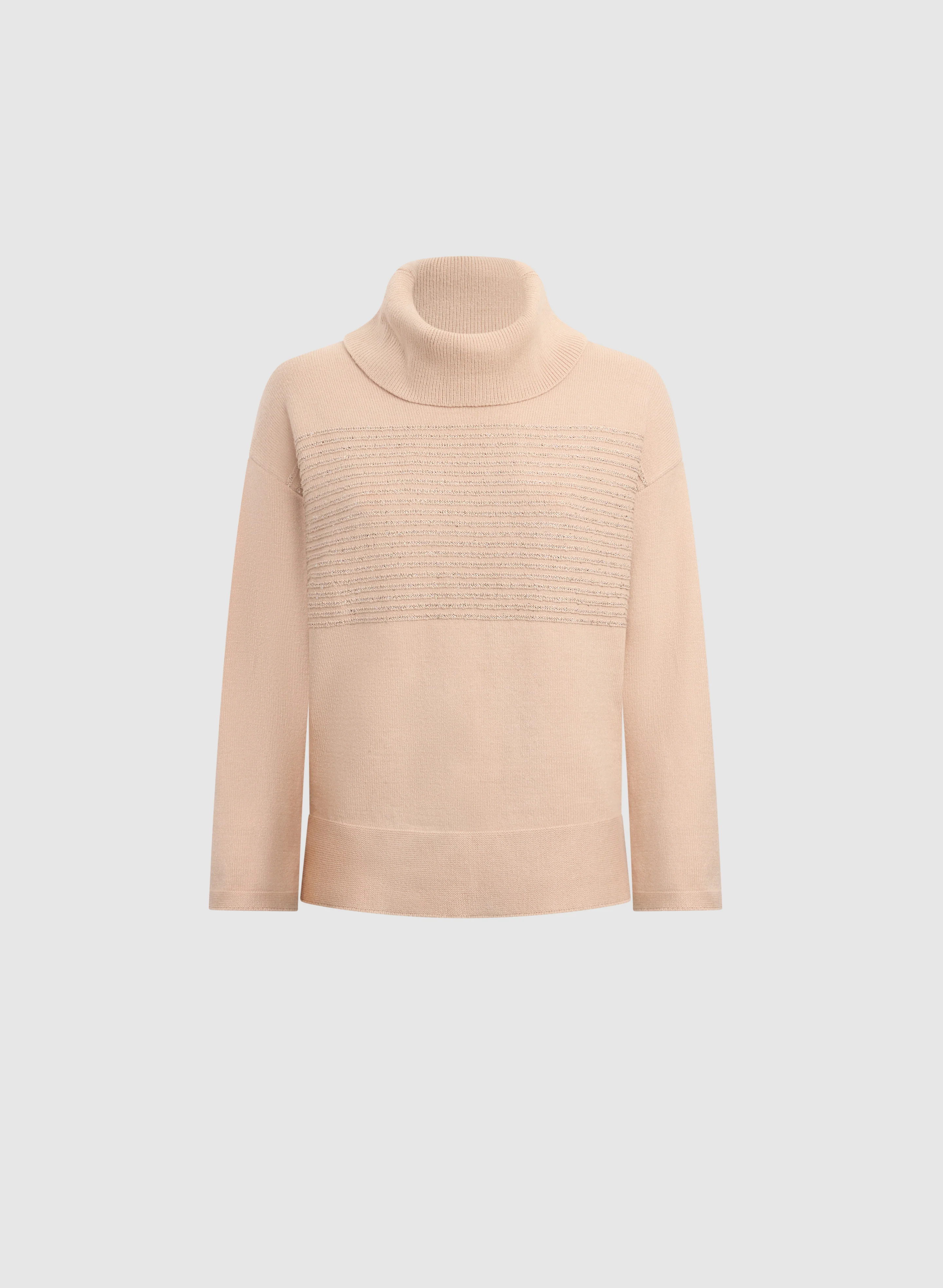 Sequin Striped Cowl Neck Sweater - Image 6