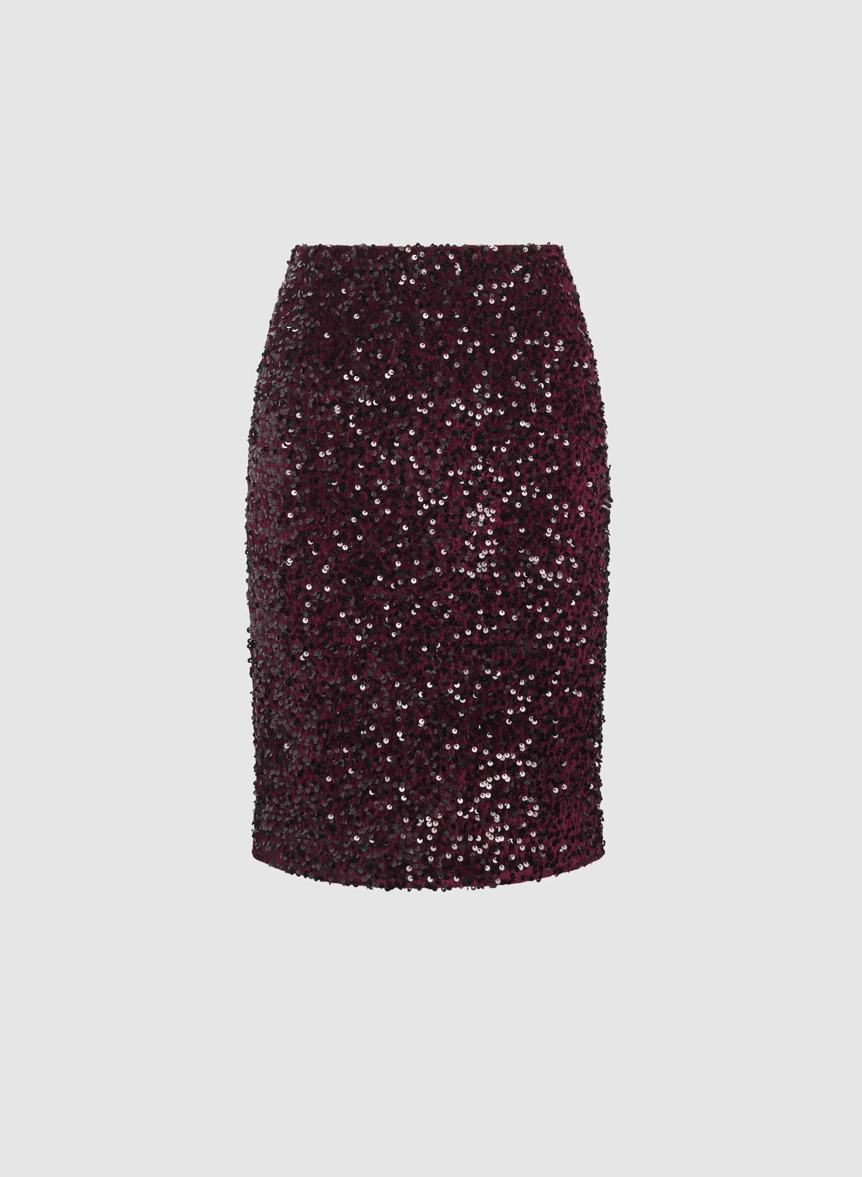 Sequin Velvet Pencil Skirt - Image 7