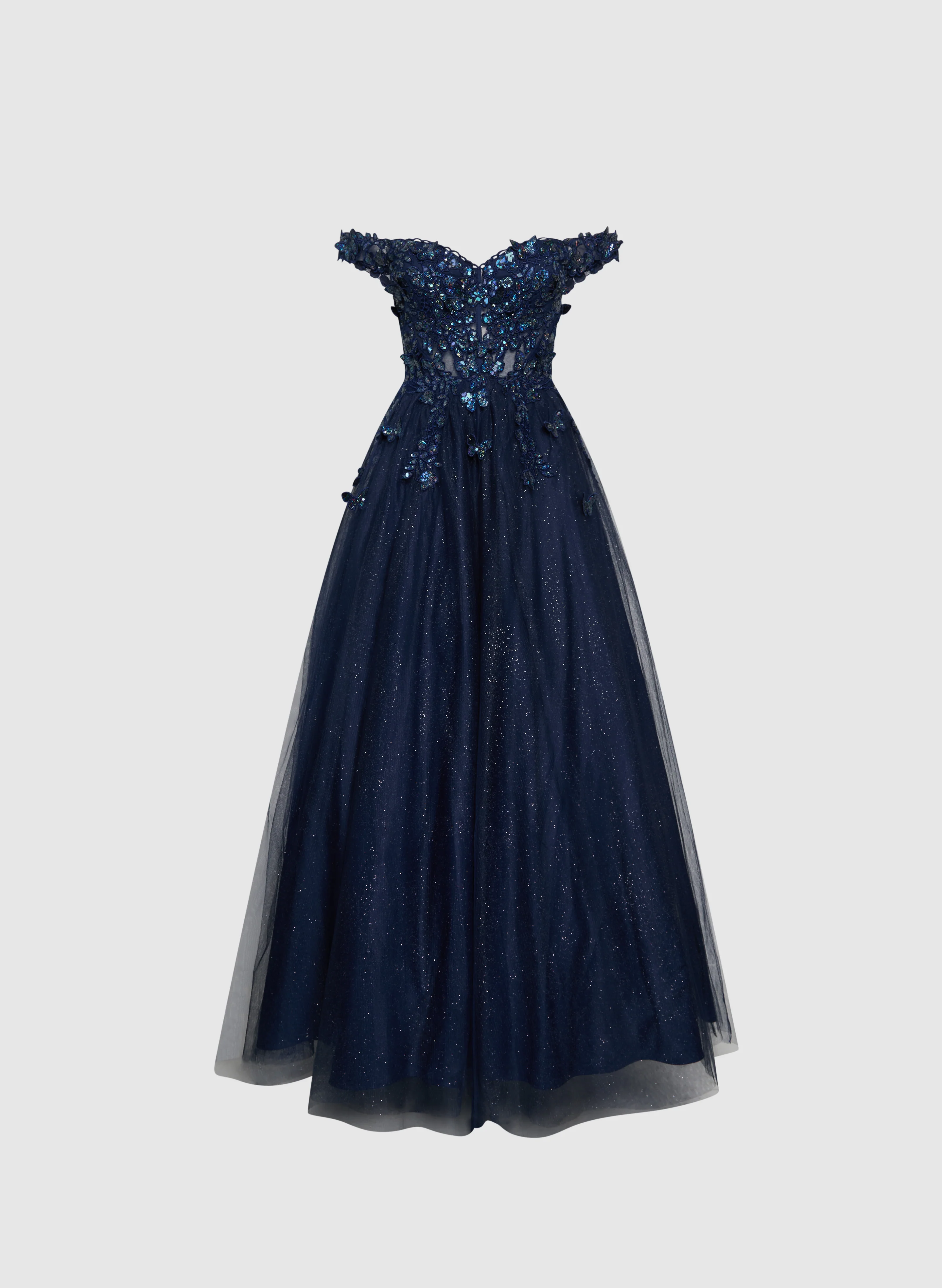 Sequined Butterfly Appliqué Dress - Image 5