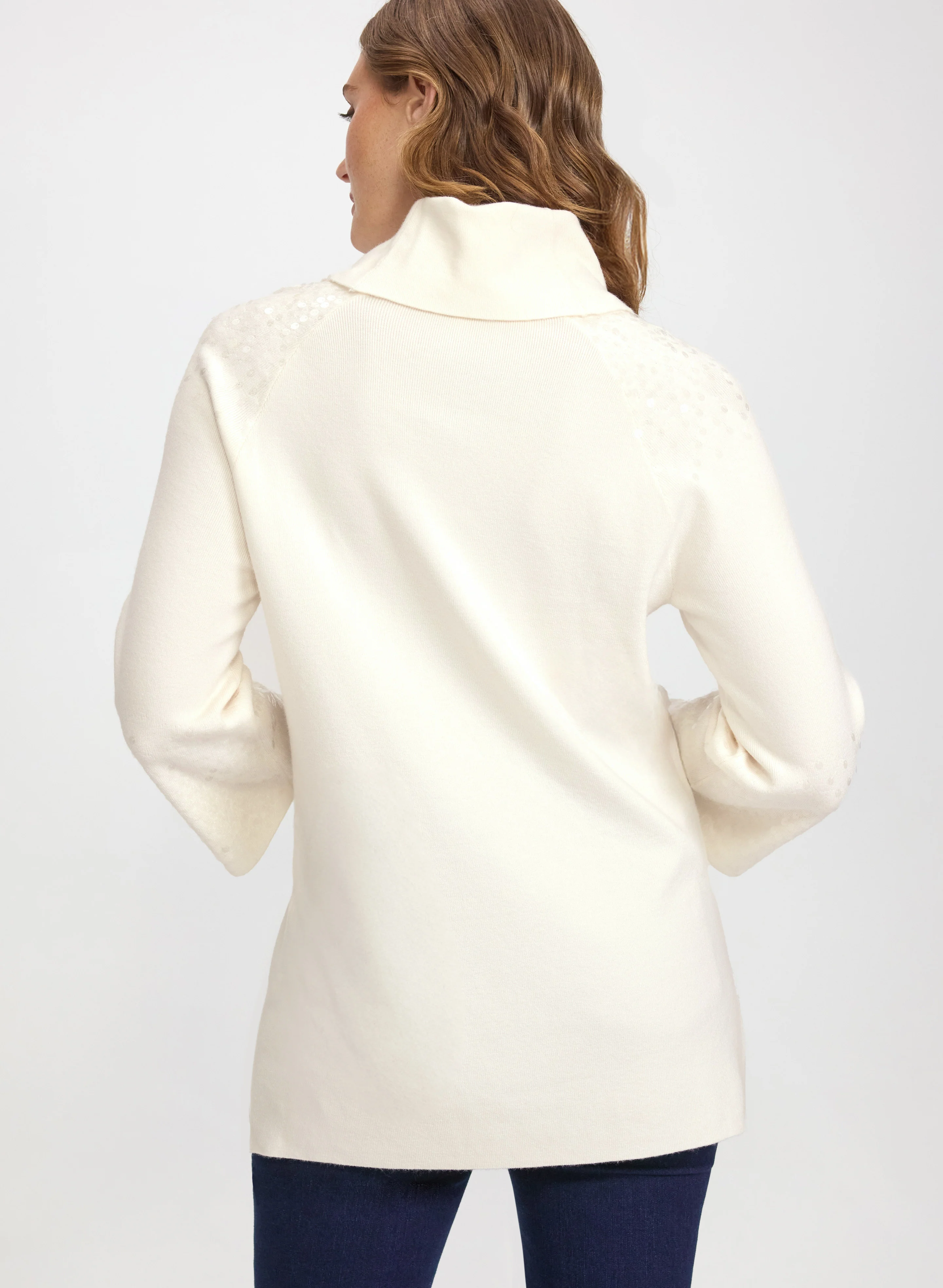 Sequined Cowl Neck Sweater - Image 5