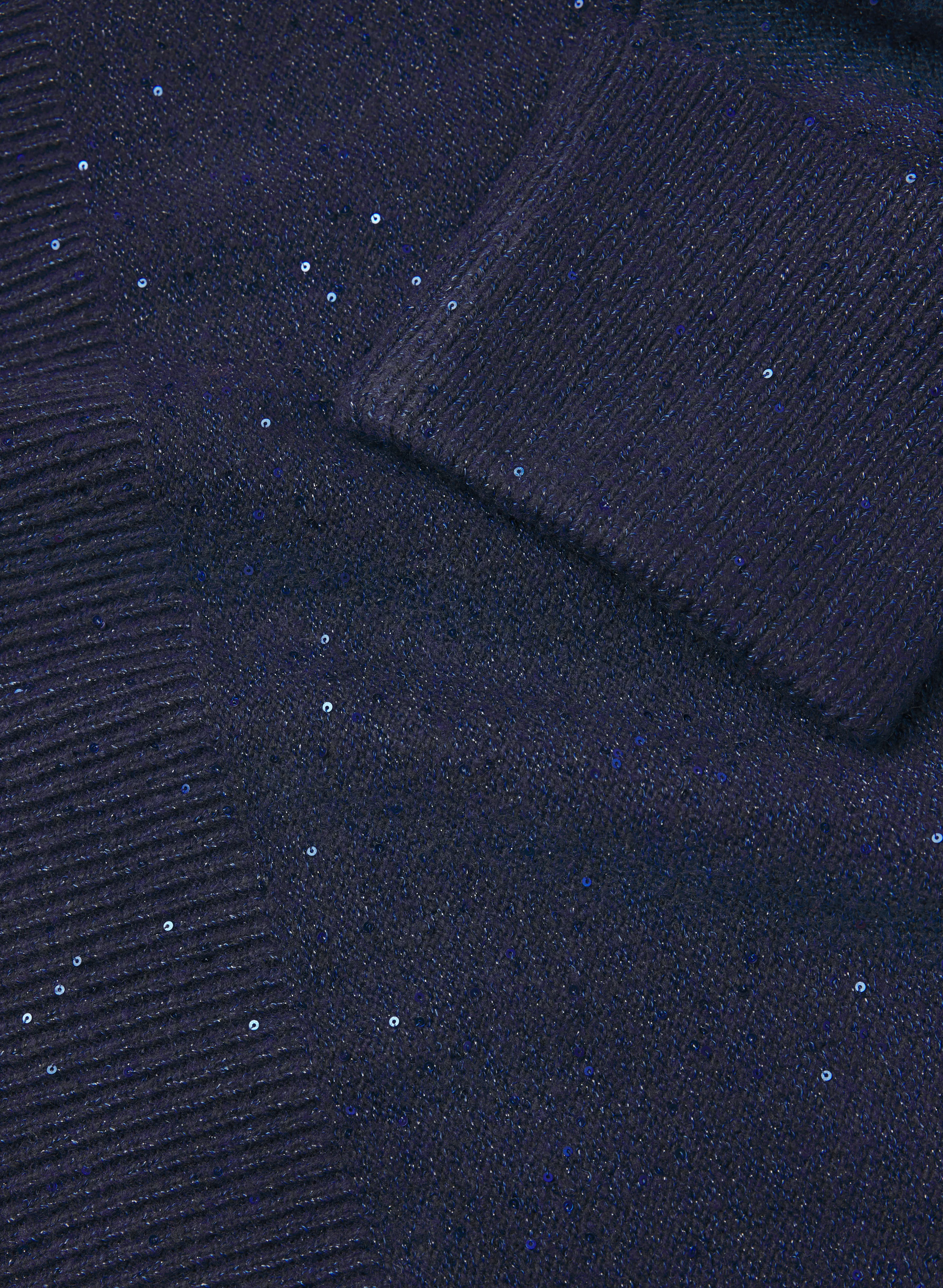 Sequined Cowl Neck Tunic Sweater - Image 7