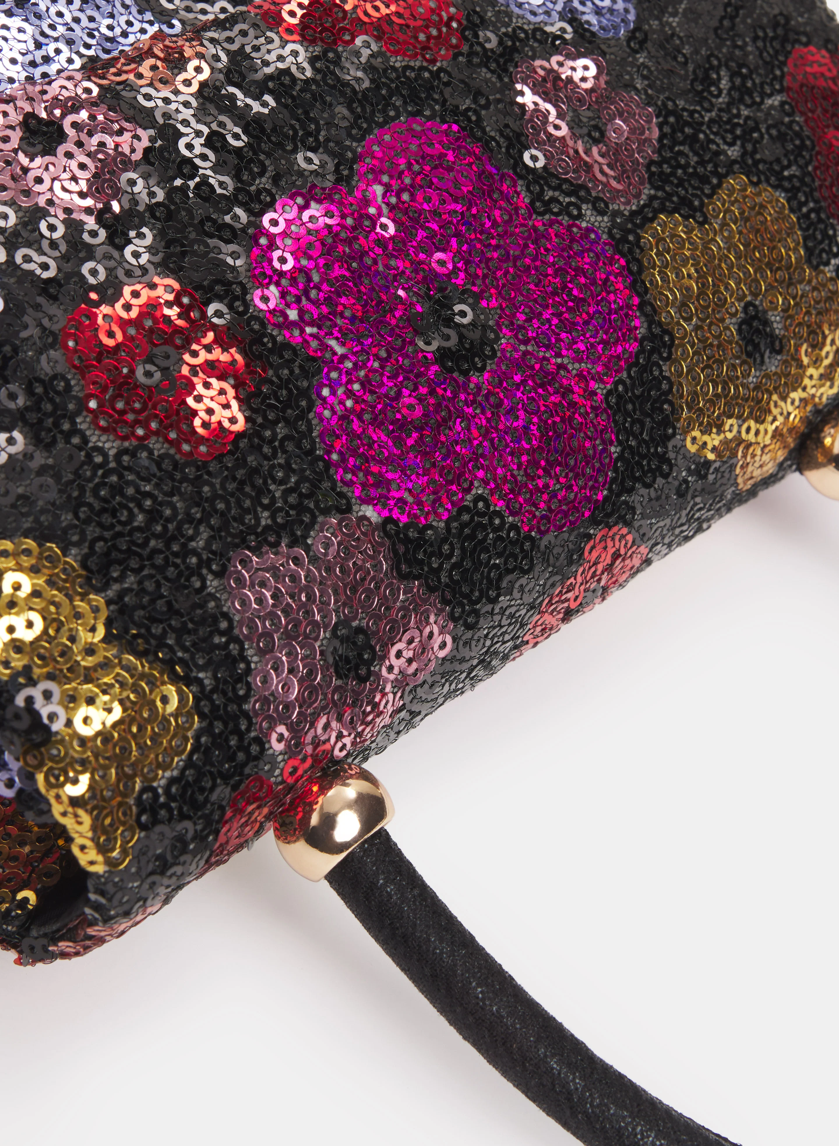 Sequined Floral Box Clutch - Image 2