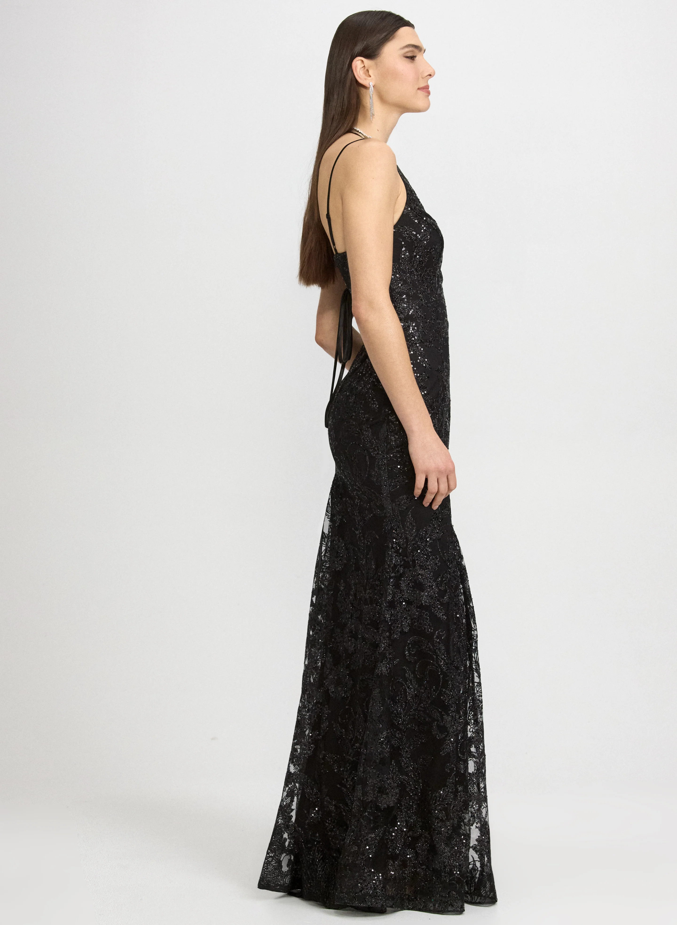 Sequined Floral Dress - Image 2