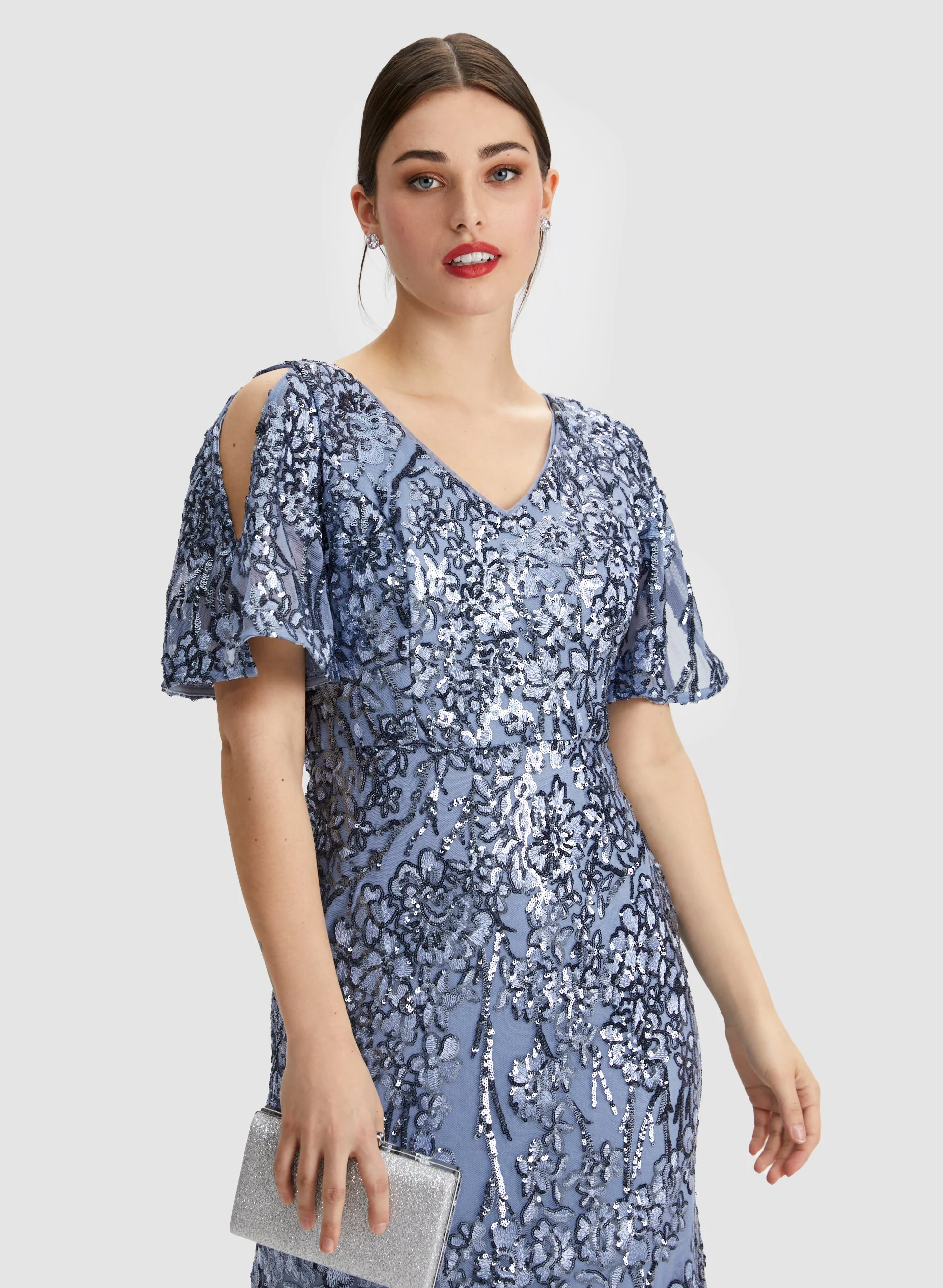 Sequined Floral Motif Dress - Image 5