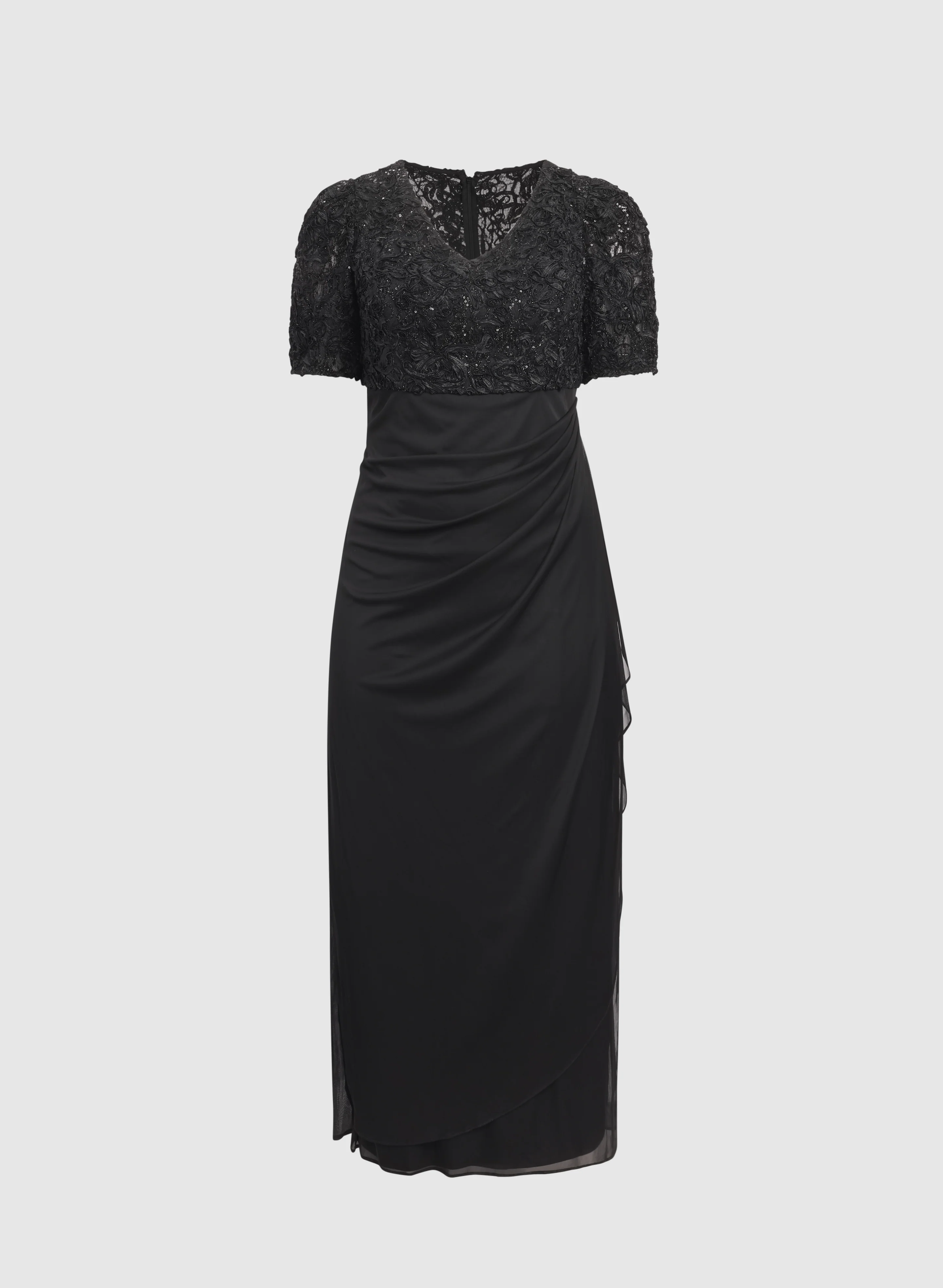 Sequined Lace Bodice Dress - Image 6