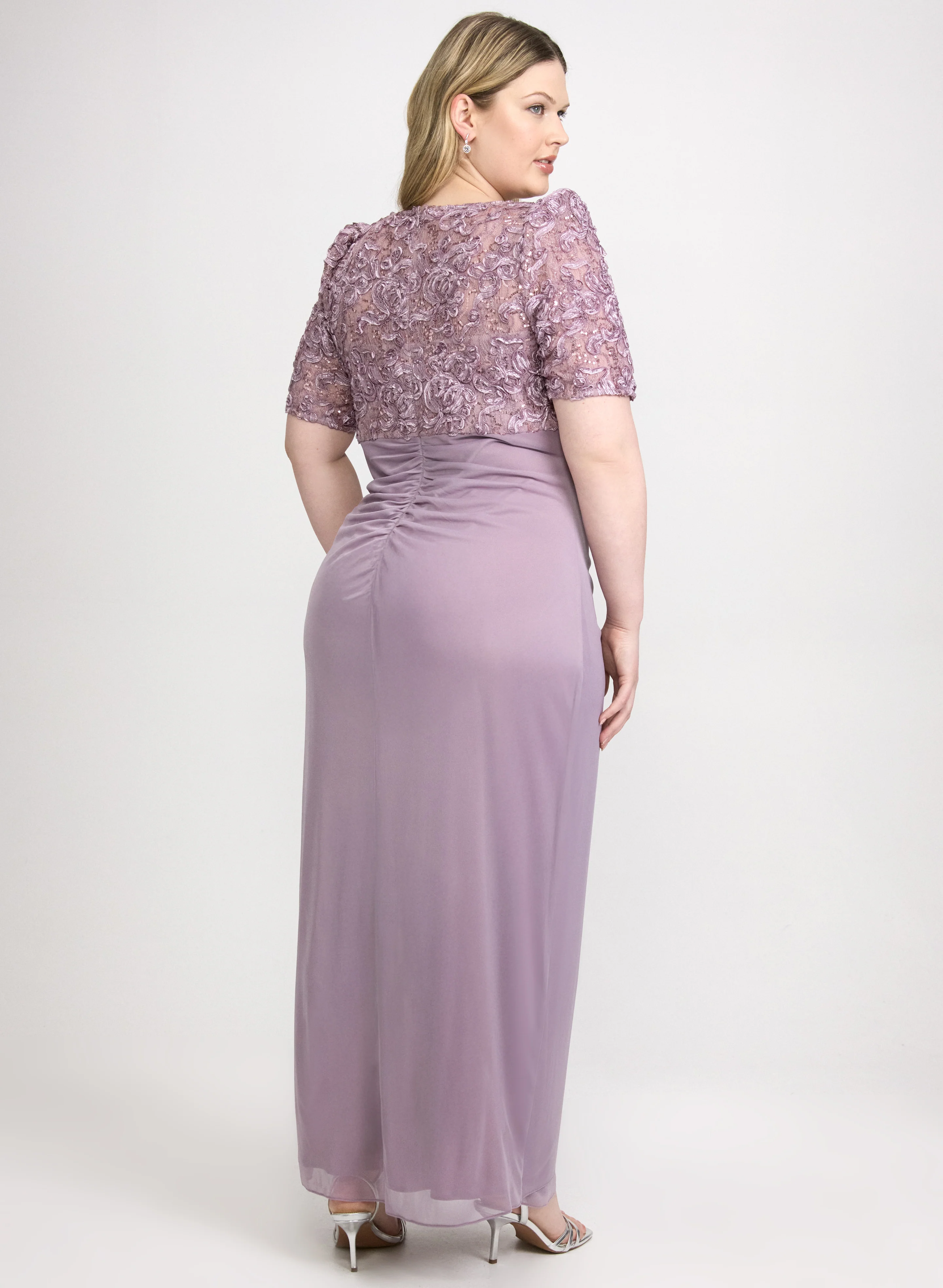 Sequined Lace Bodice Dress - Image 2