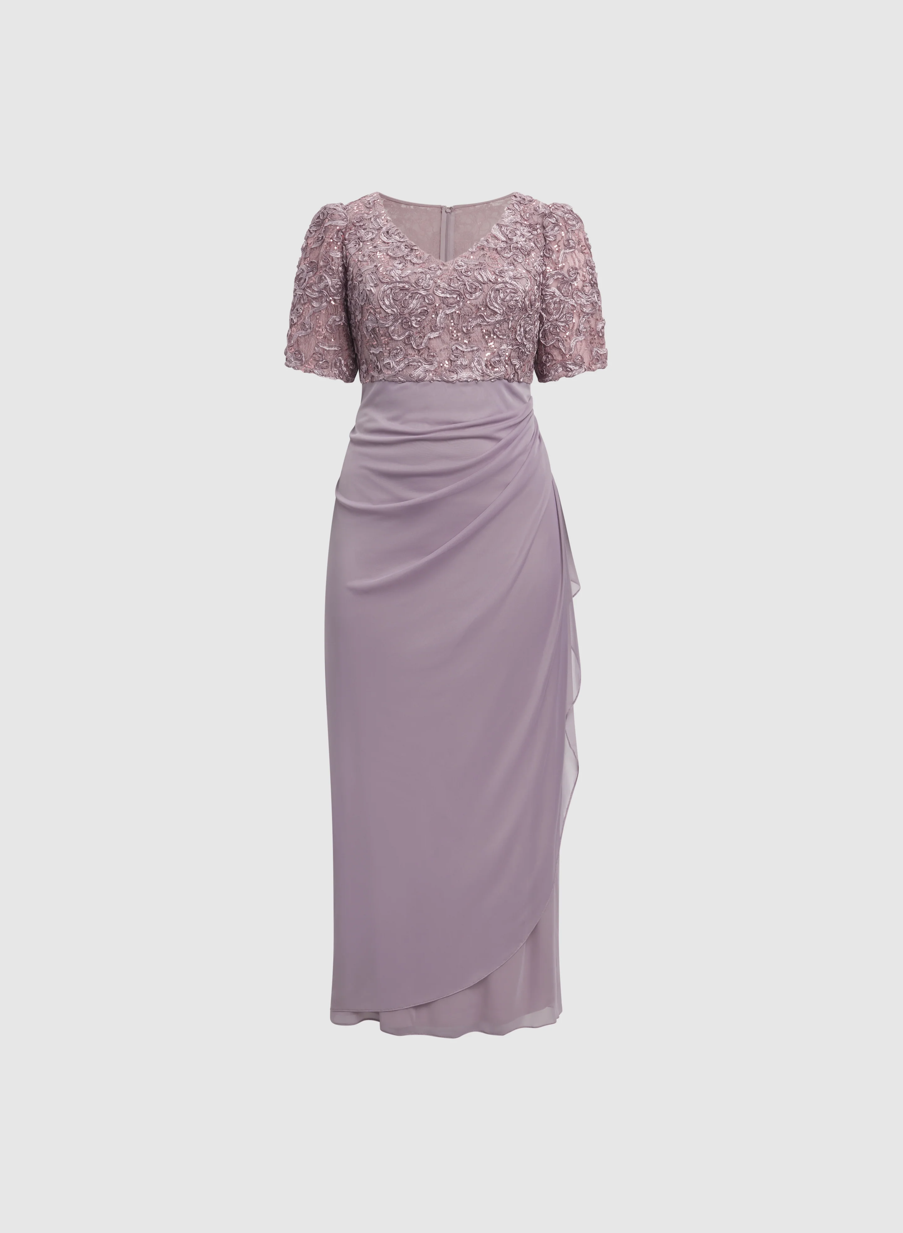 Sequined Lace Bodice Dress - Image 7