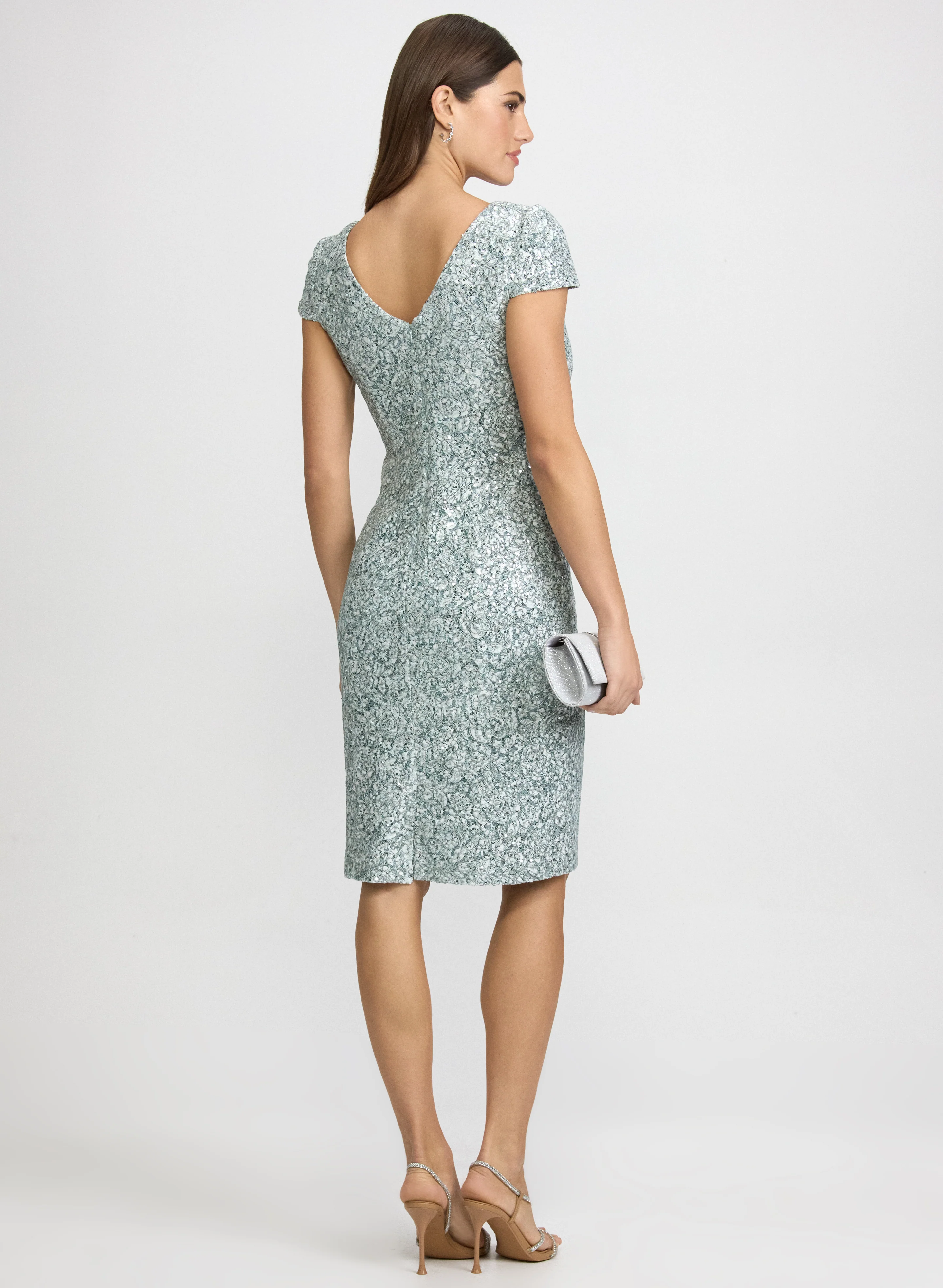 Sequined Lace Dress - Image 3