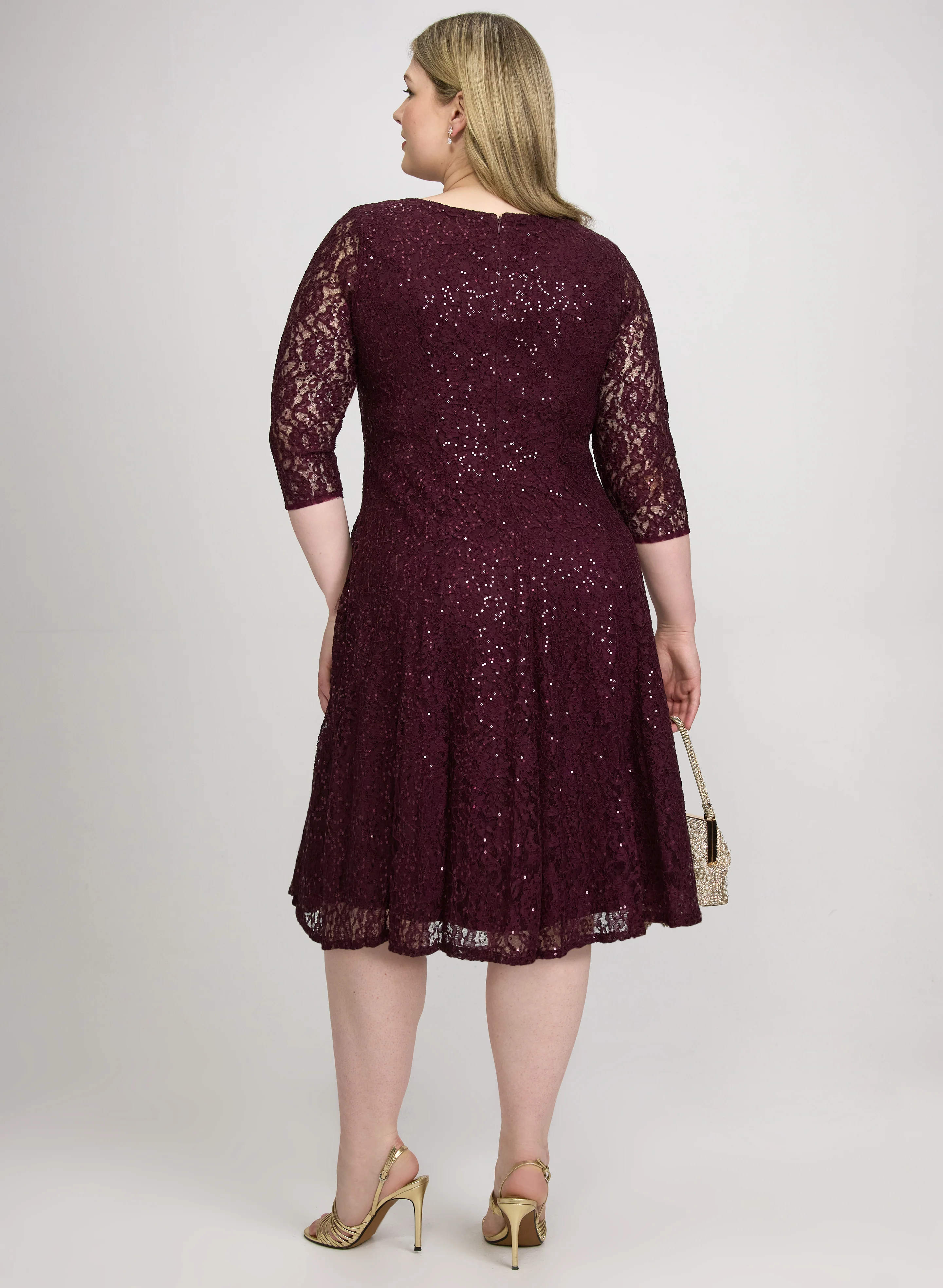 Sequined Lace Dress - Image 2