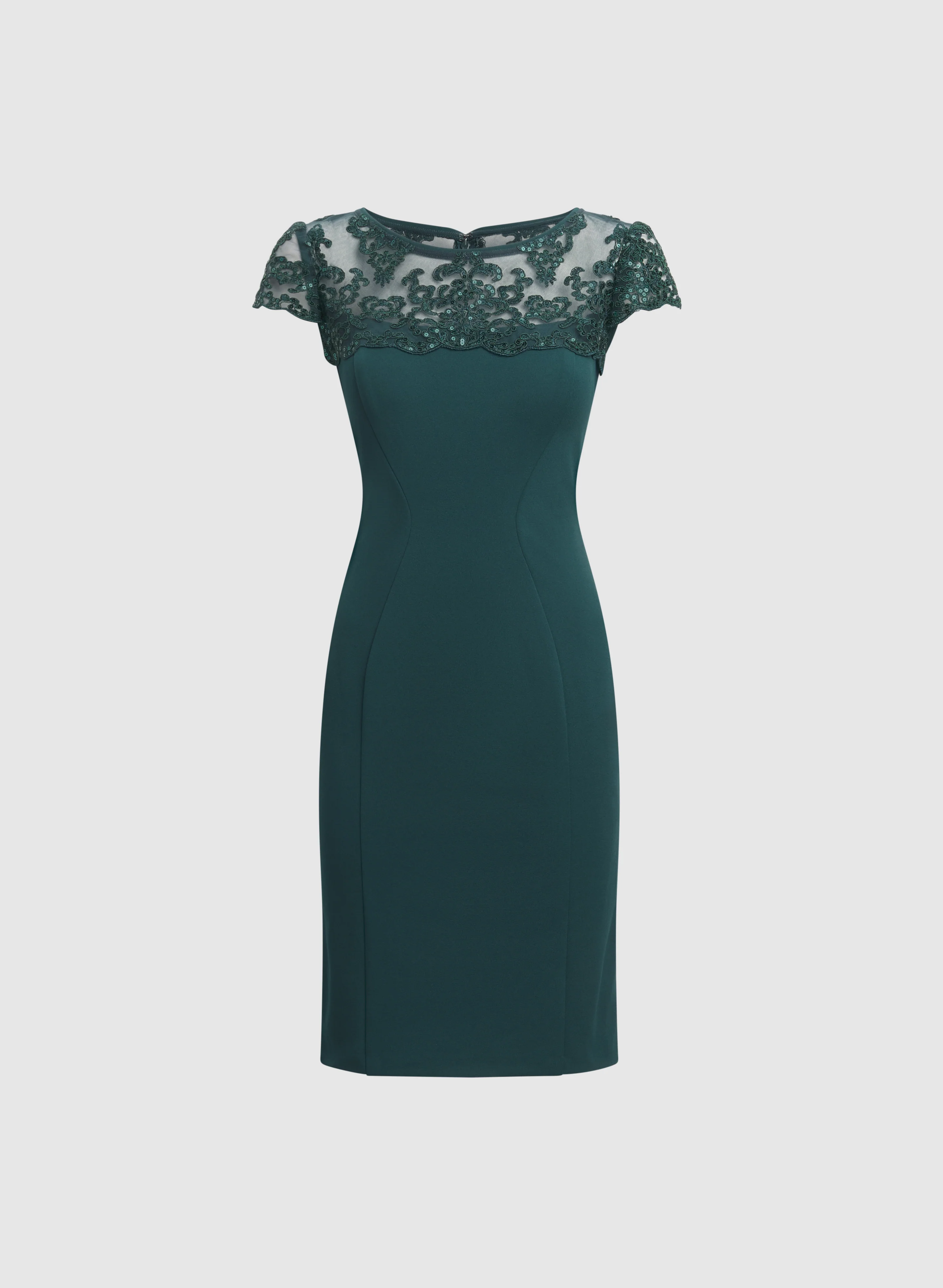 Sequined Lace Yoke Dress - Image 6