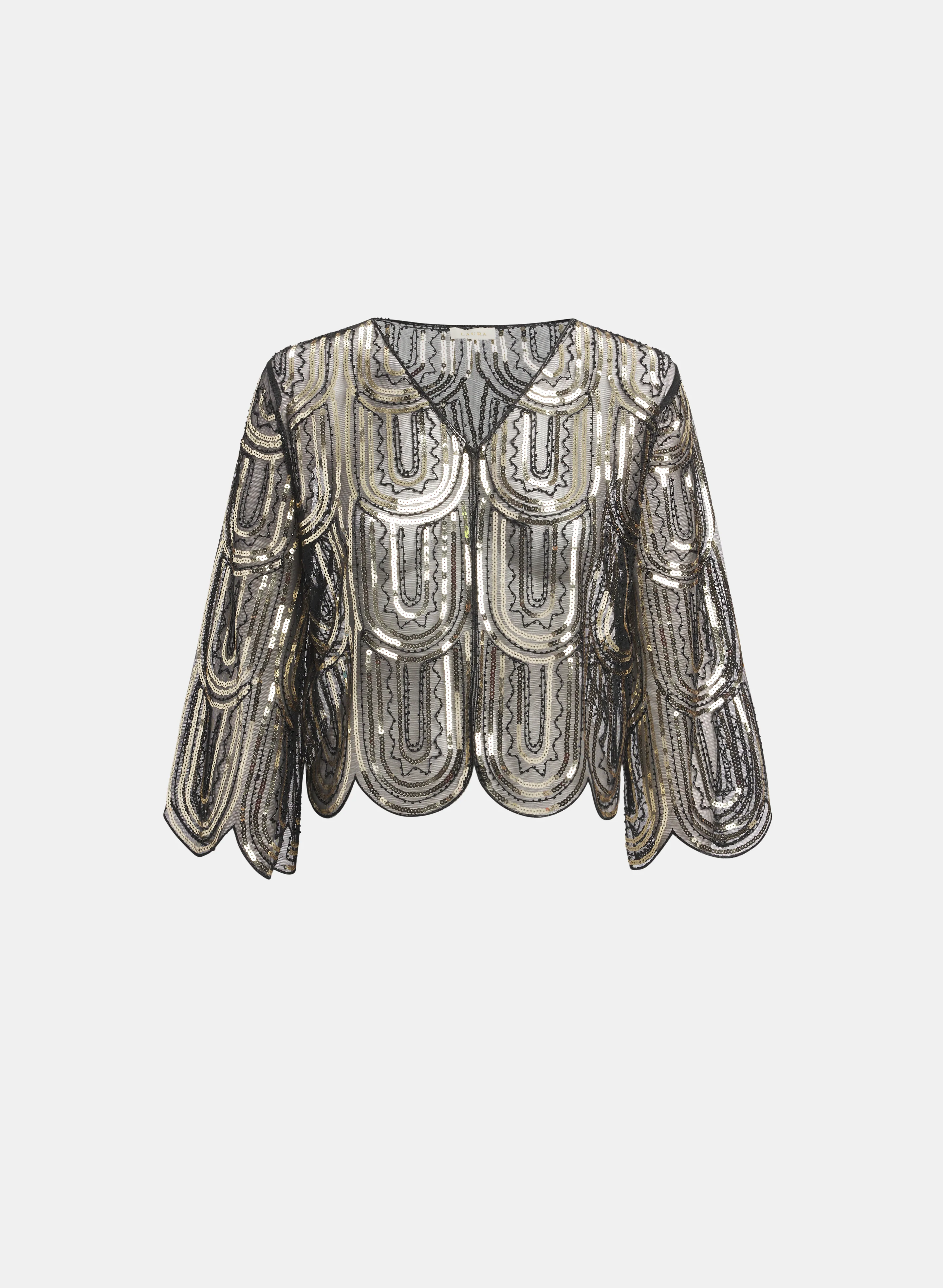 Sequined Mesh Bolero - Image 6