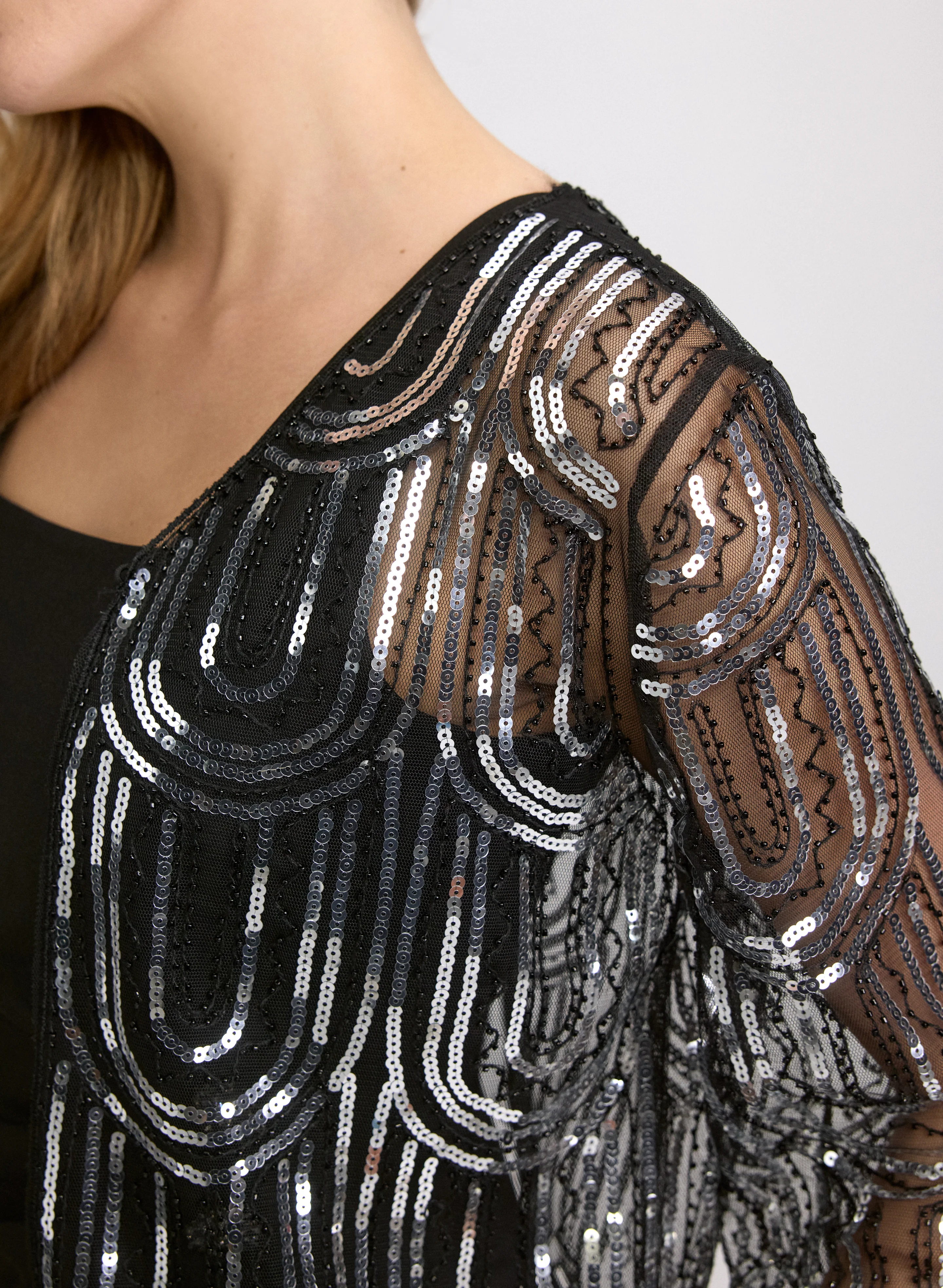 Sequined Mesh Bolero - Image 2