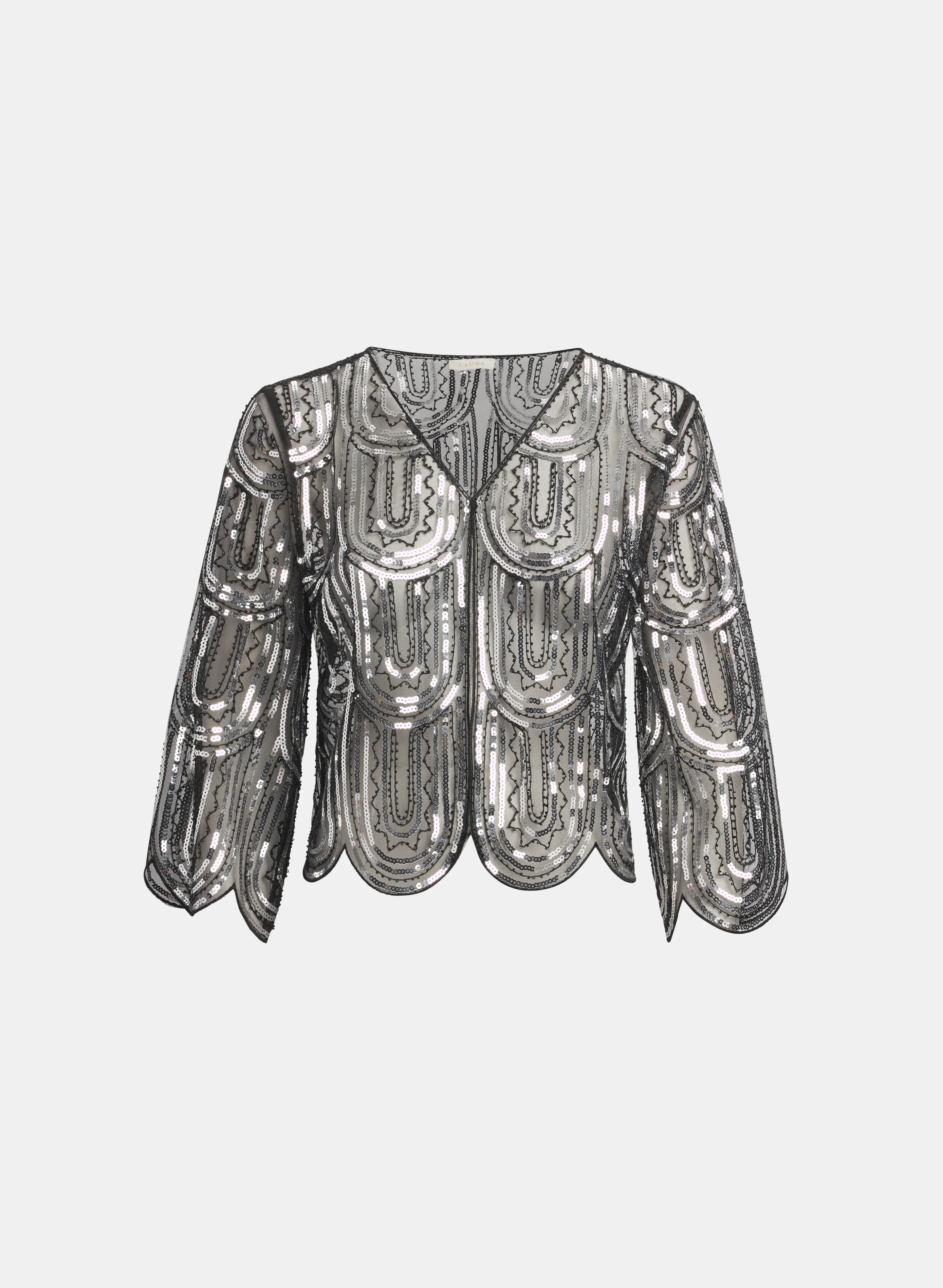 Sequined Mesh Bolero - Image 6