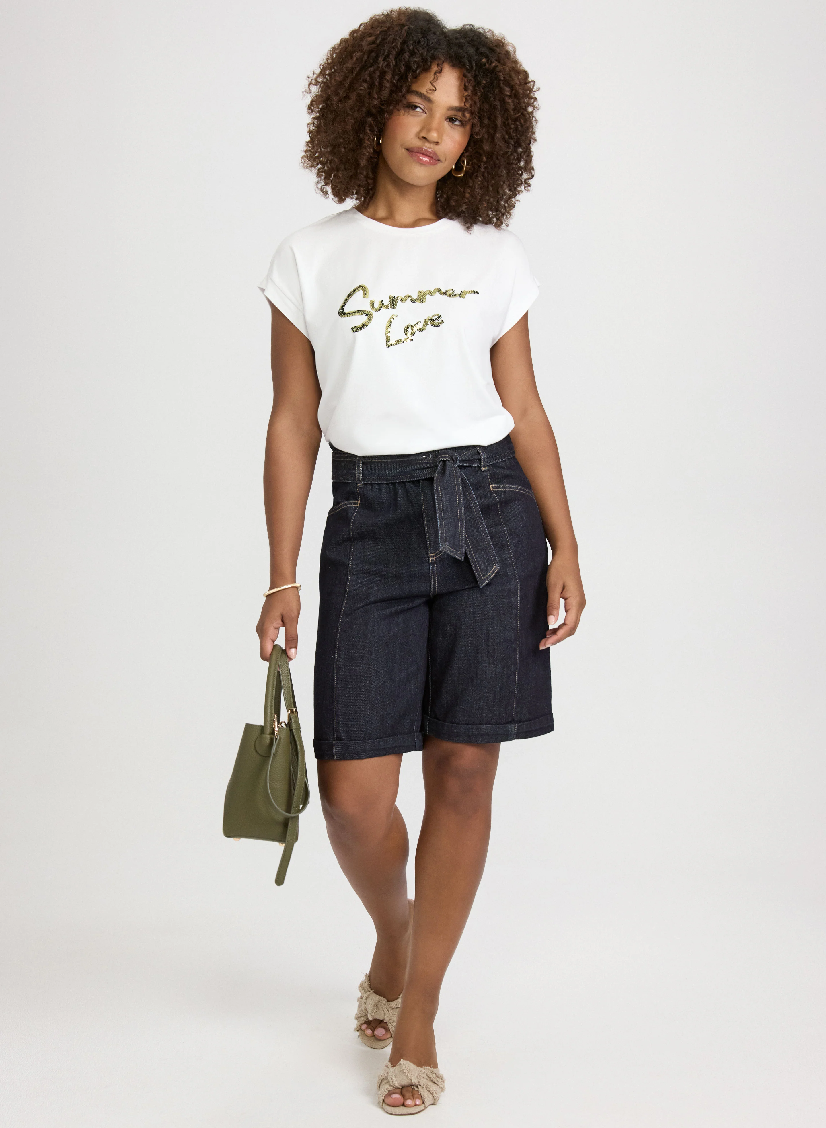 Sequined Script T-Shirt - Image 2