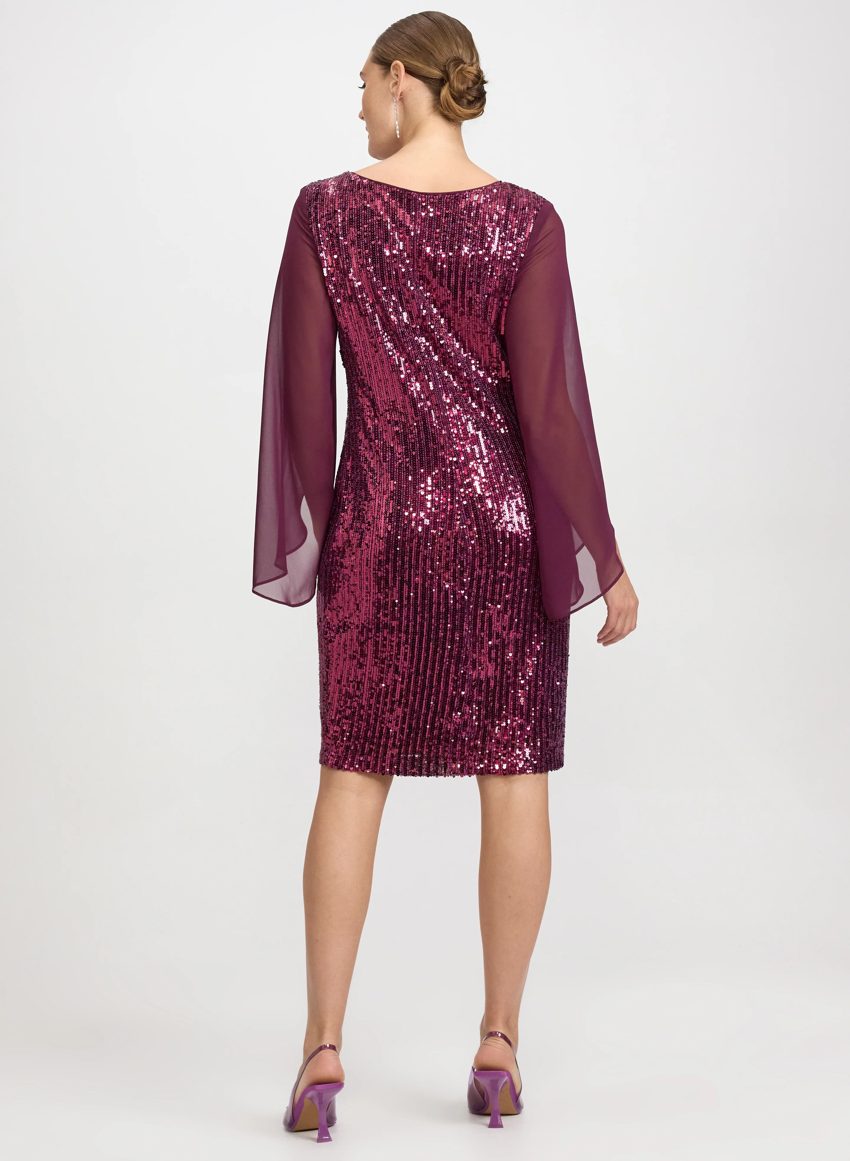 Sequined Split Sleeve Dress - Image 4