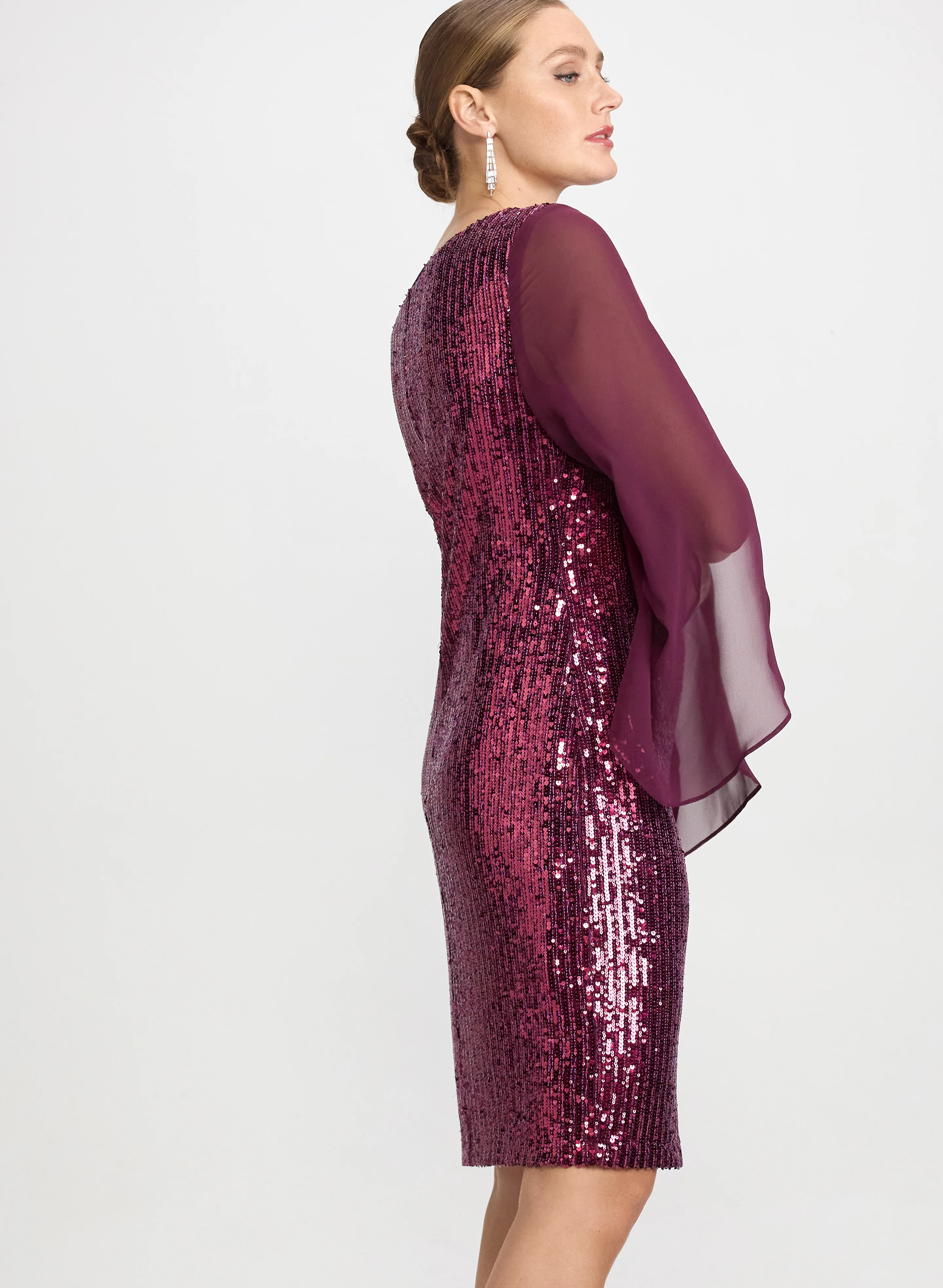 Sequined Split Sleeve Dress - Image 7