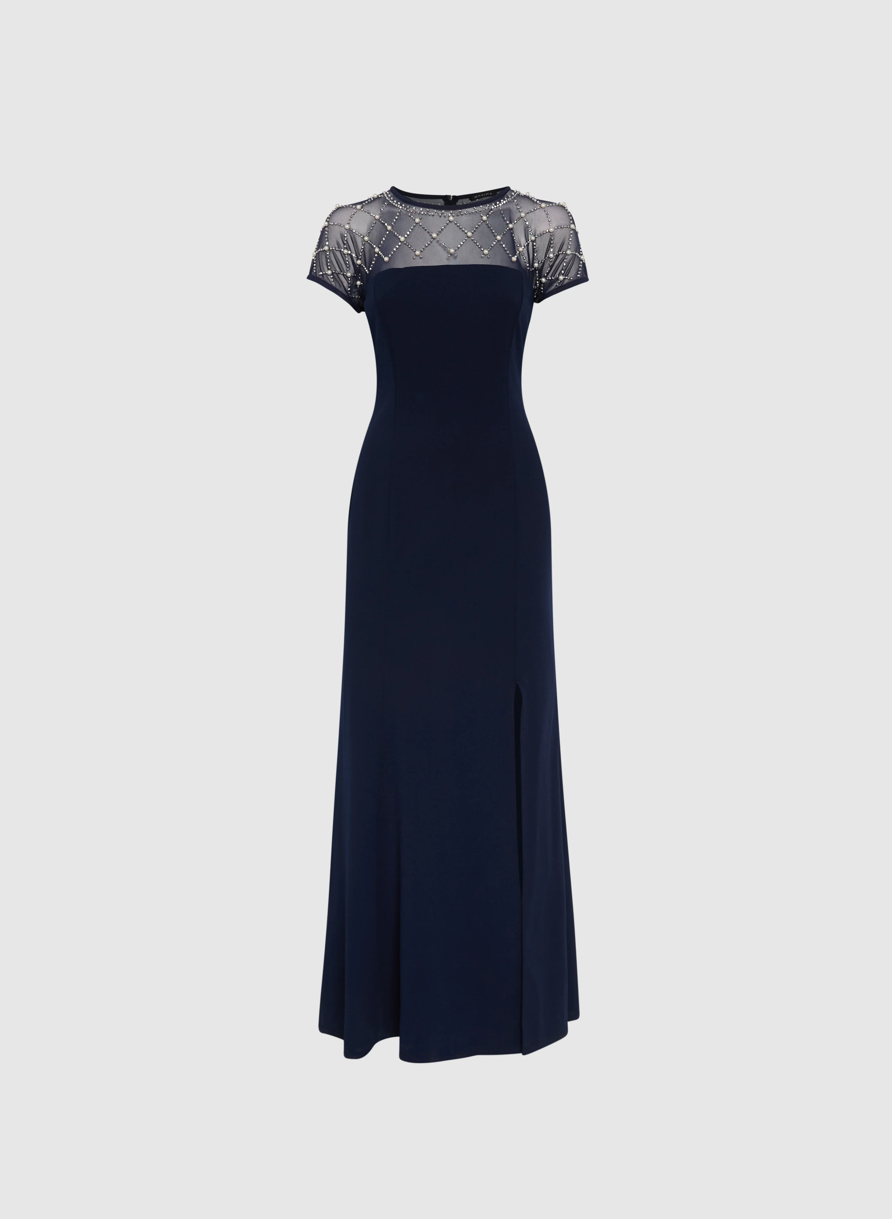 Sheer Beaded Yoke Dress - Image 5