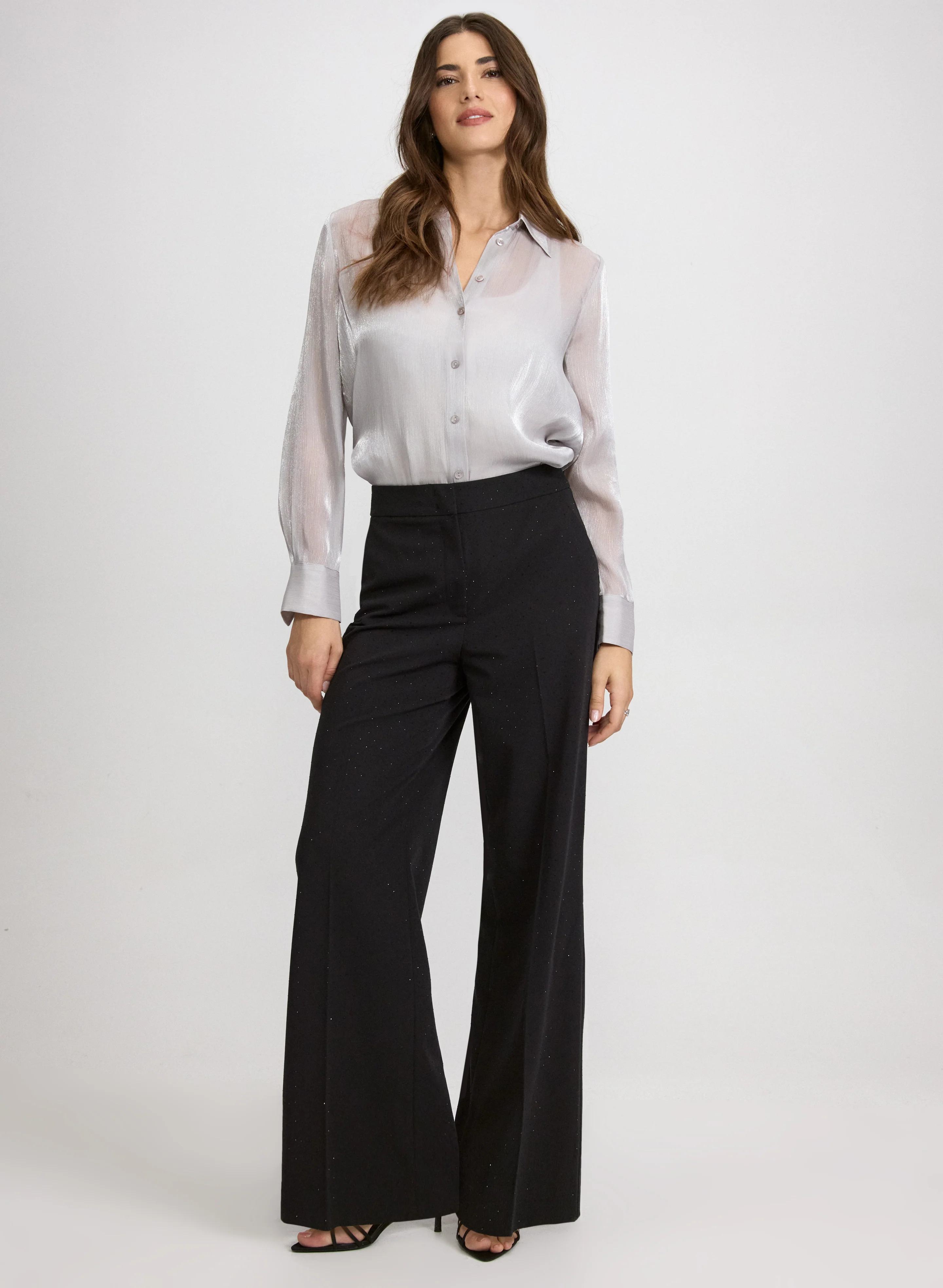 Sheer Button-Down Blouse - Image 3