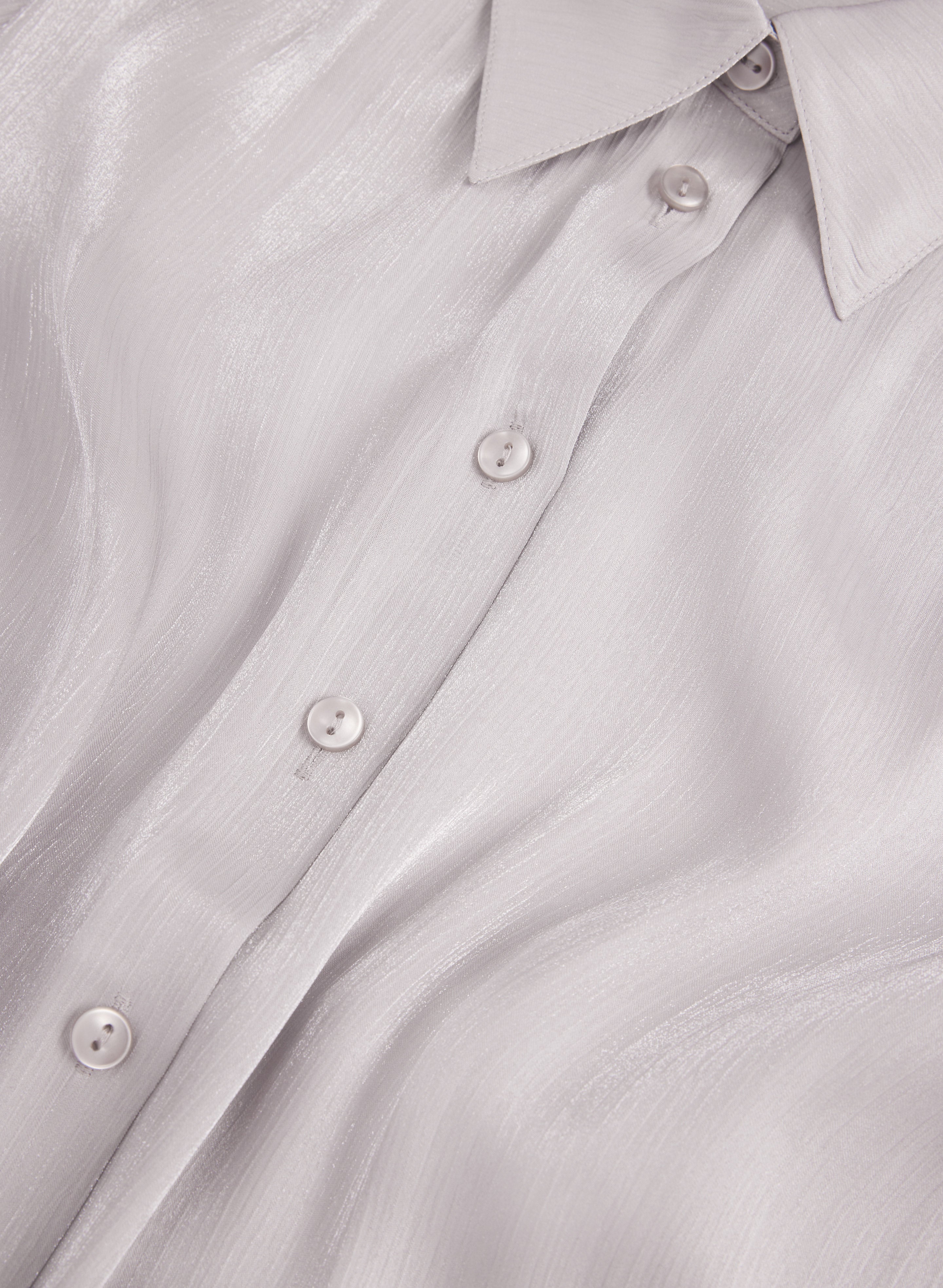 Sheer Button-Down Blouse - Image 7