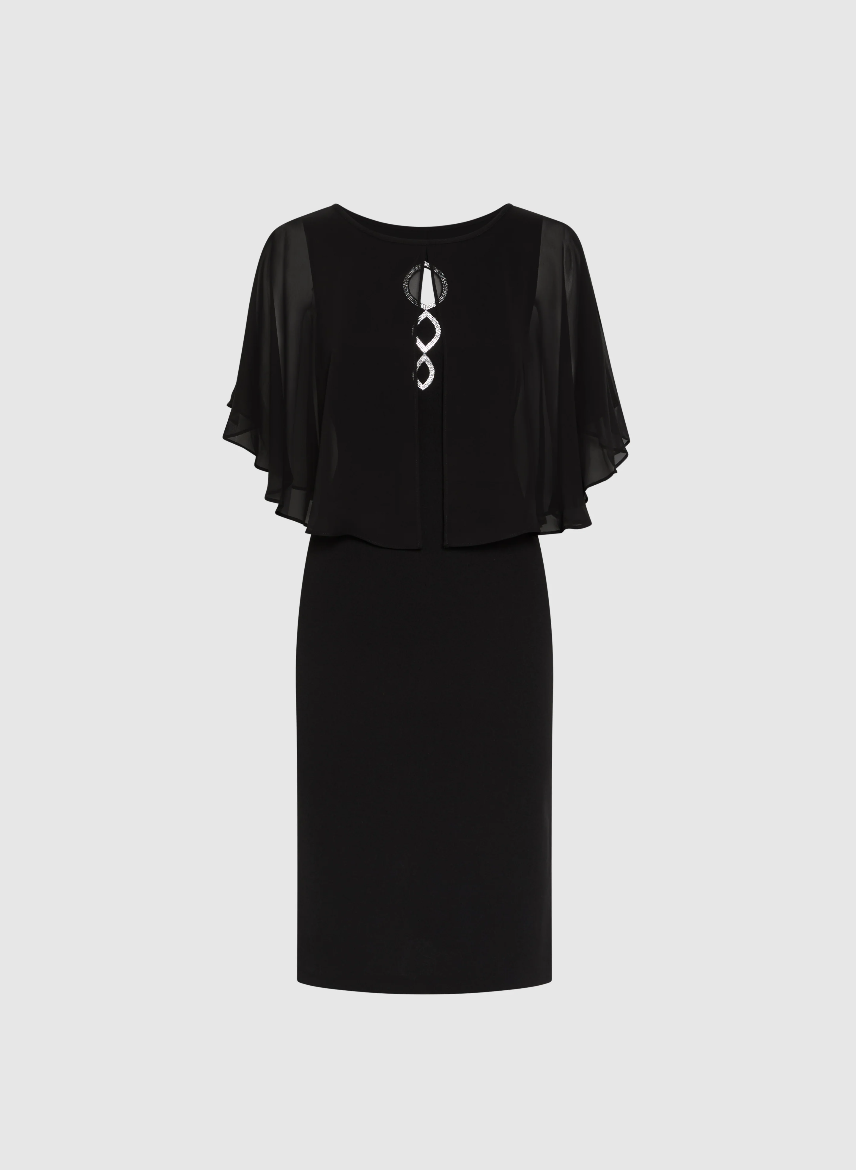 Sheer Capelet Overlay Dress - Image 6