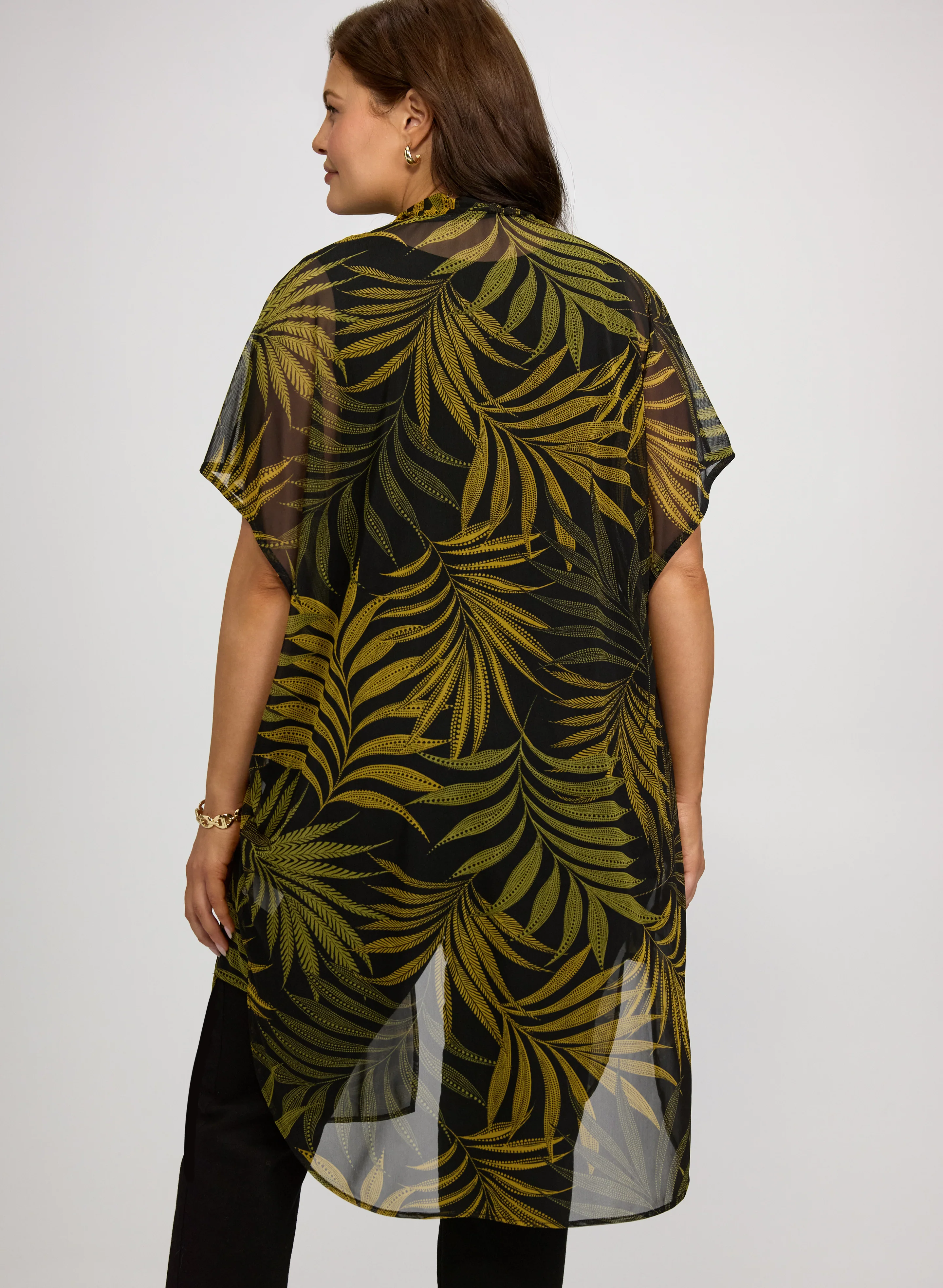 Palm Print Open-Front Top - Image 4