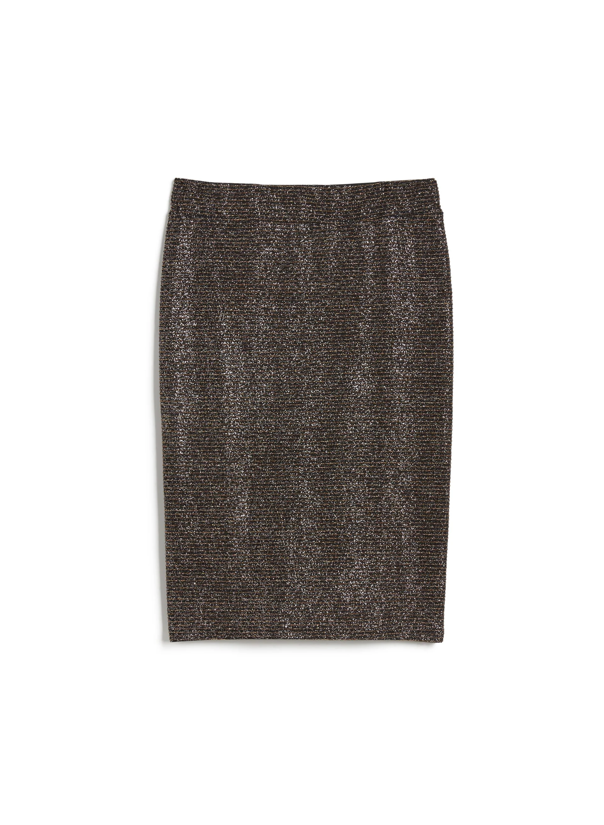 Shimmer Elastic Waist Pencil Skirt - Image 5