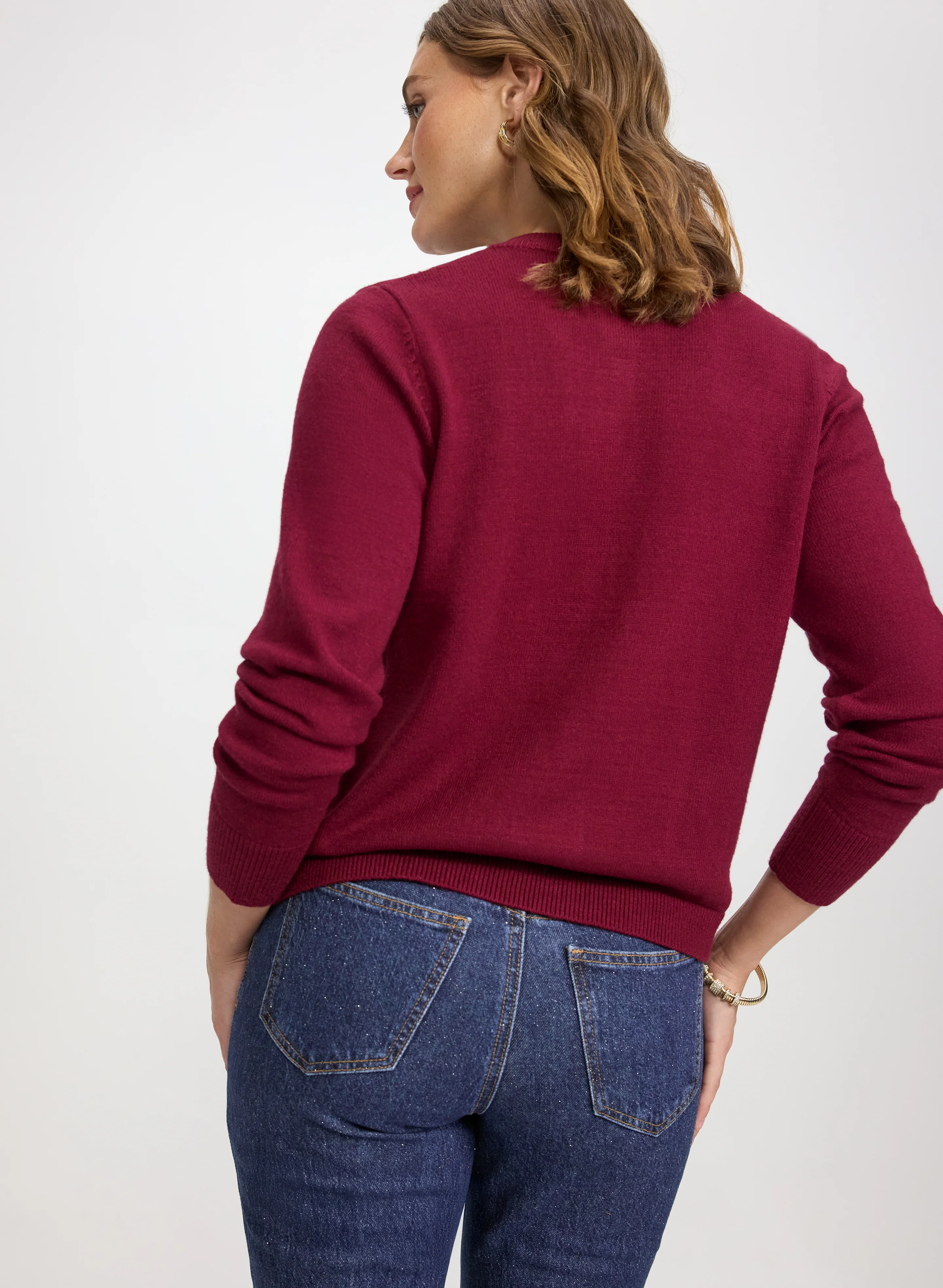 Short Cable Knit Cardigan - Image 4