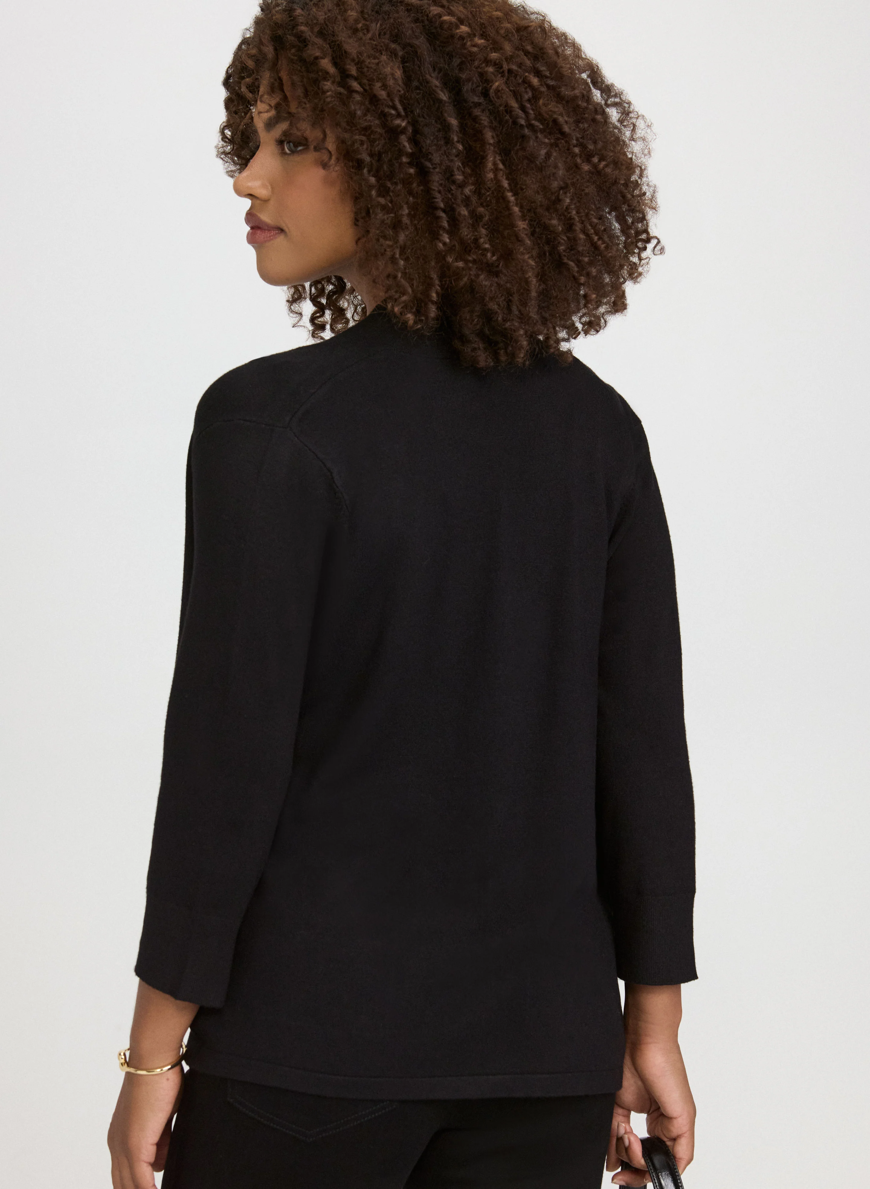 Short Open Front Cardigan - Image 4